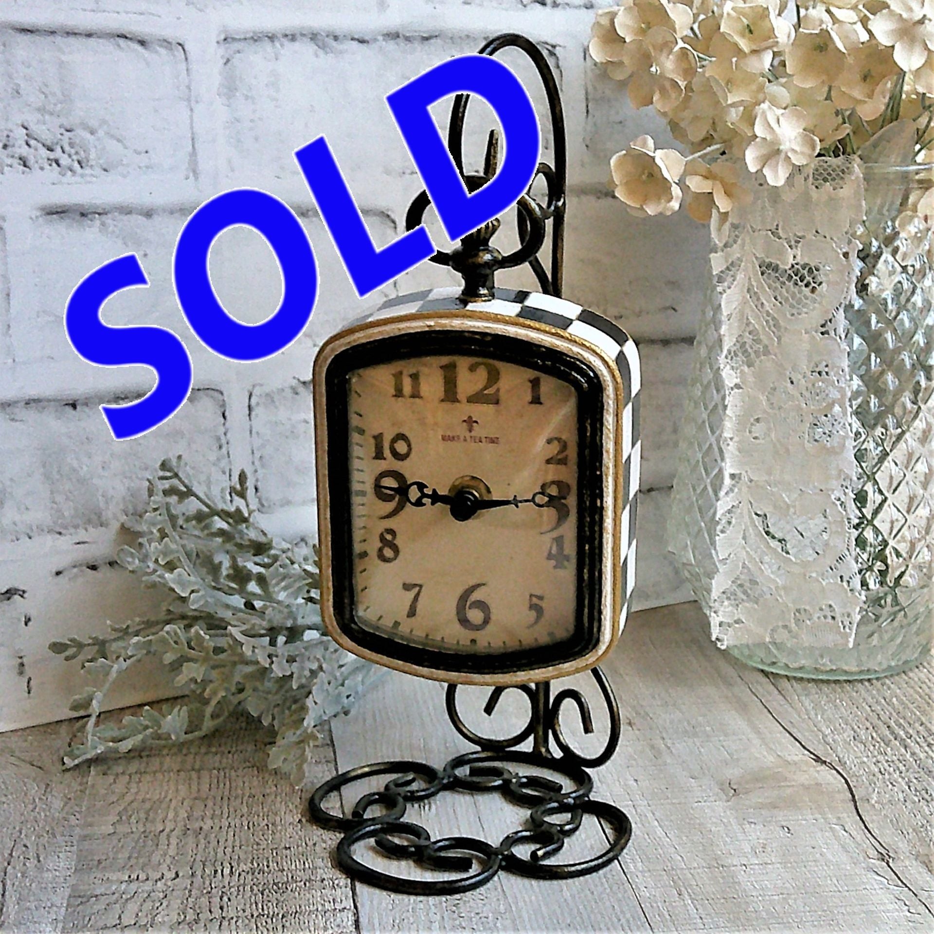 Courtly Check Clock On Hanger Whimsical Check Clock Buffalo Check Decor 1 