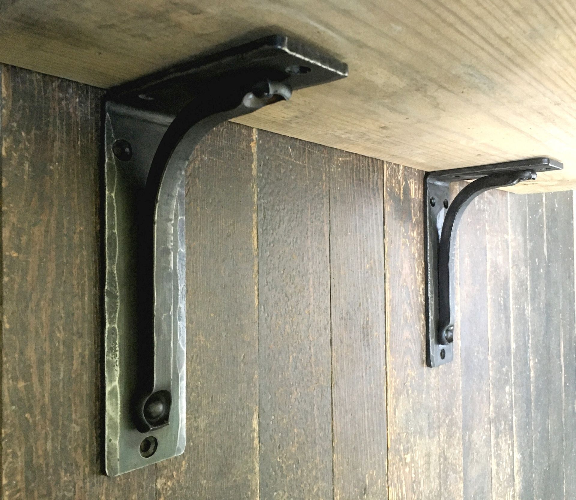 Mantel Shelf Bracket 2" Wide Heavy Duty - Metal Modern Farmhouse Rustic Hand Forged Mantel  Corbel