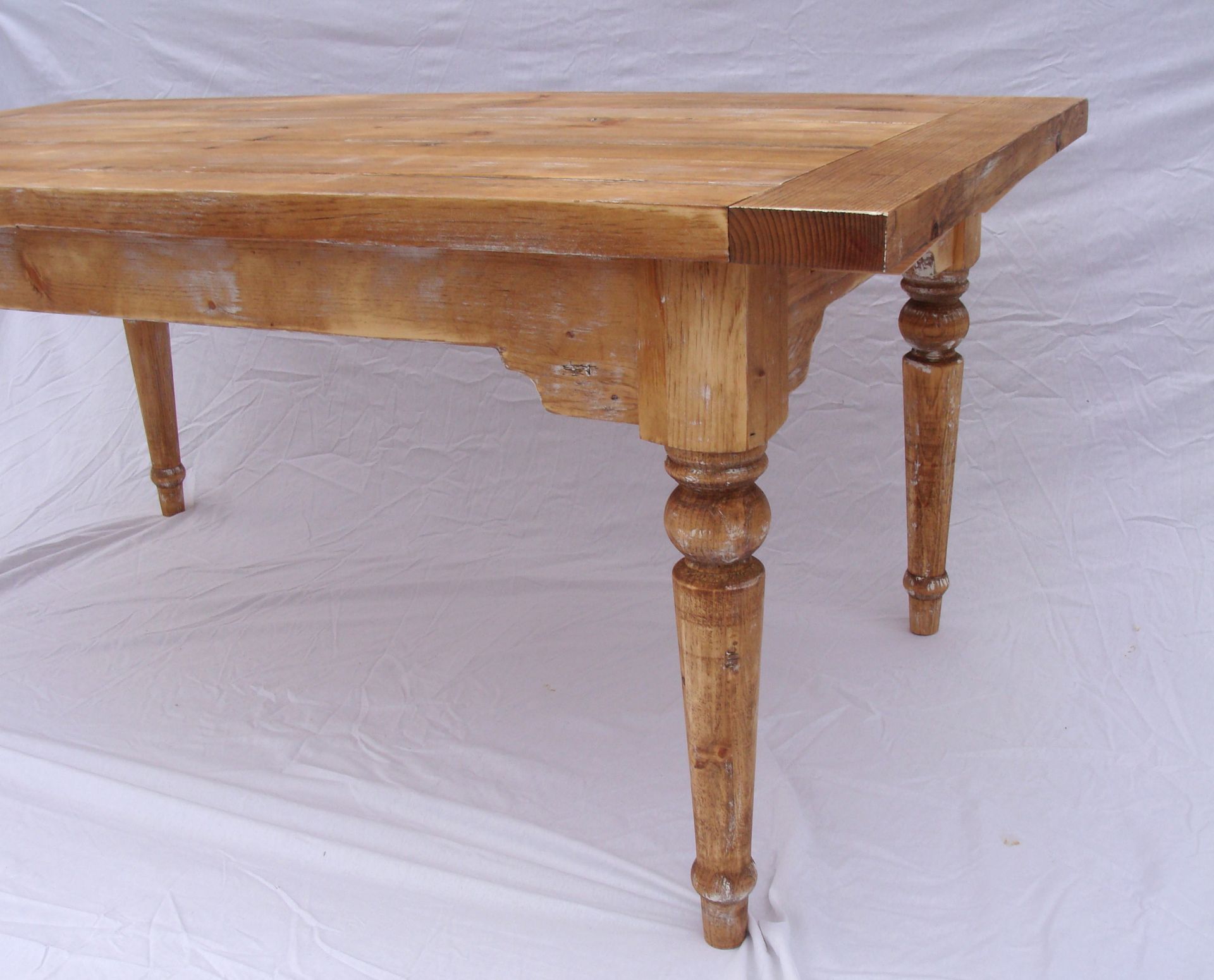 Antique Style Farm Table With Drop Leaf Extensions - On Sale 4