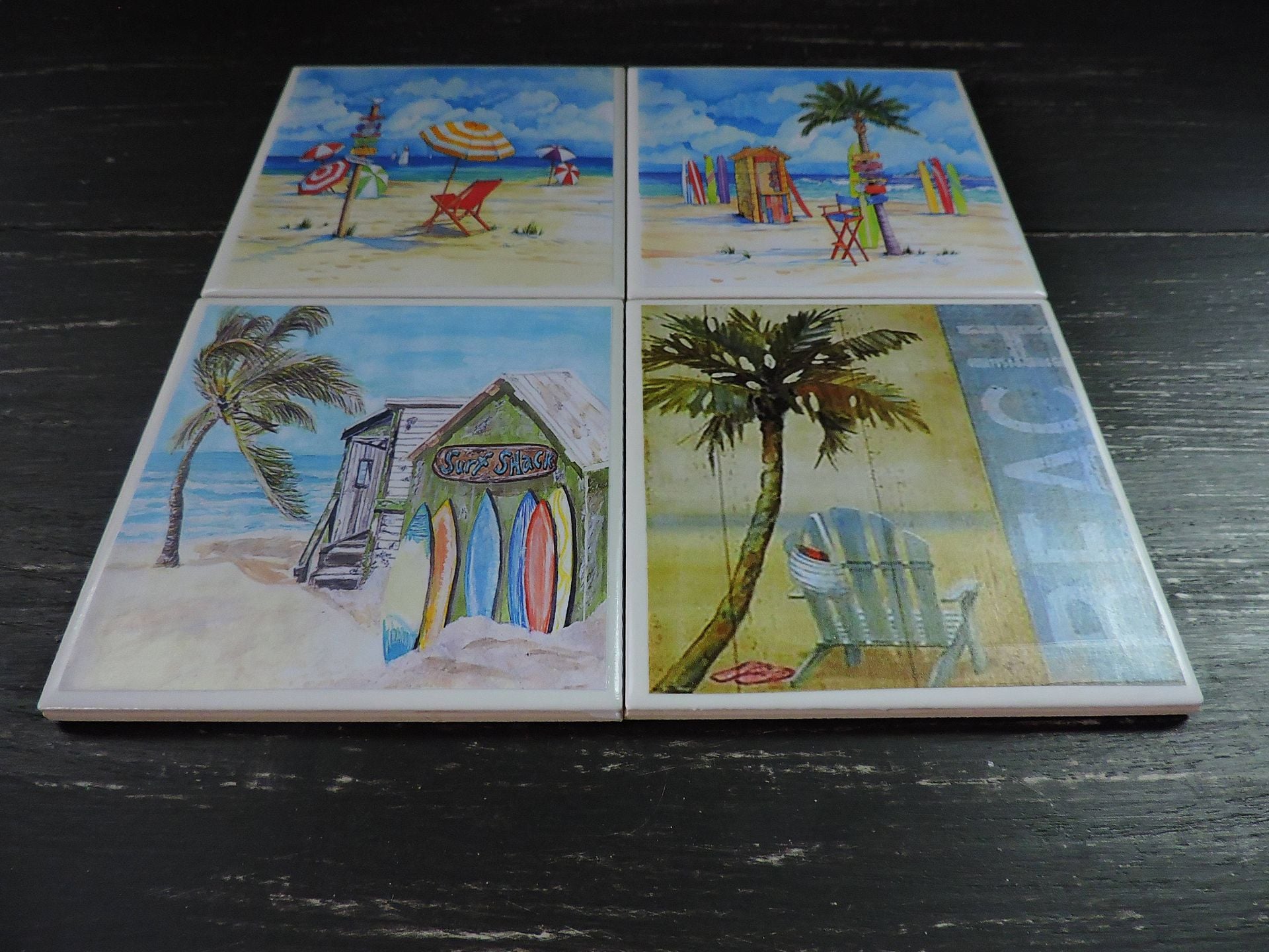 Beach Theme Ceramic Coasters 4