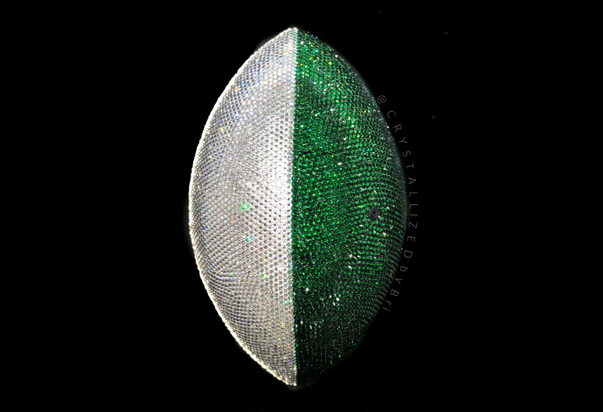 Green Bay Packers Crystallized Football Full Game Size Nfl Bling Genuine European Crystals Bedazzled 5 