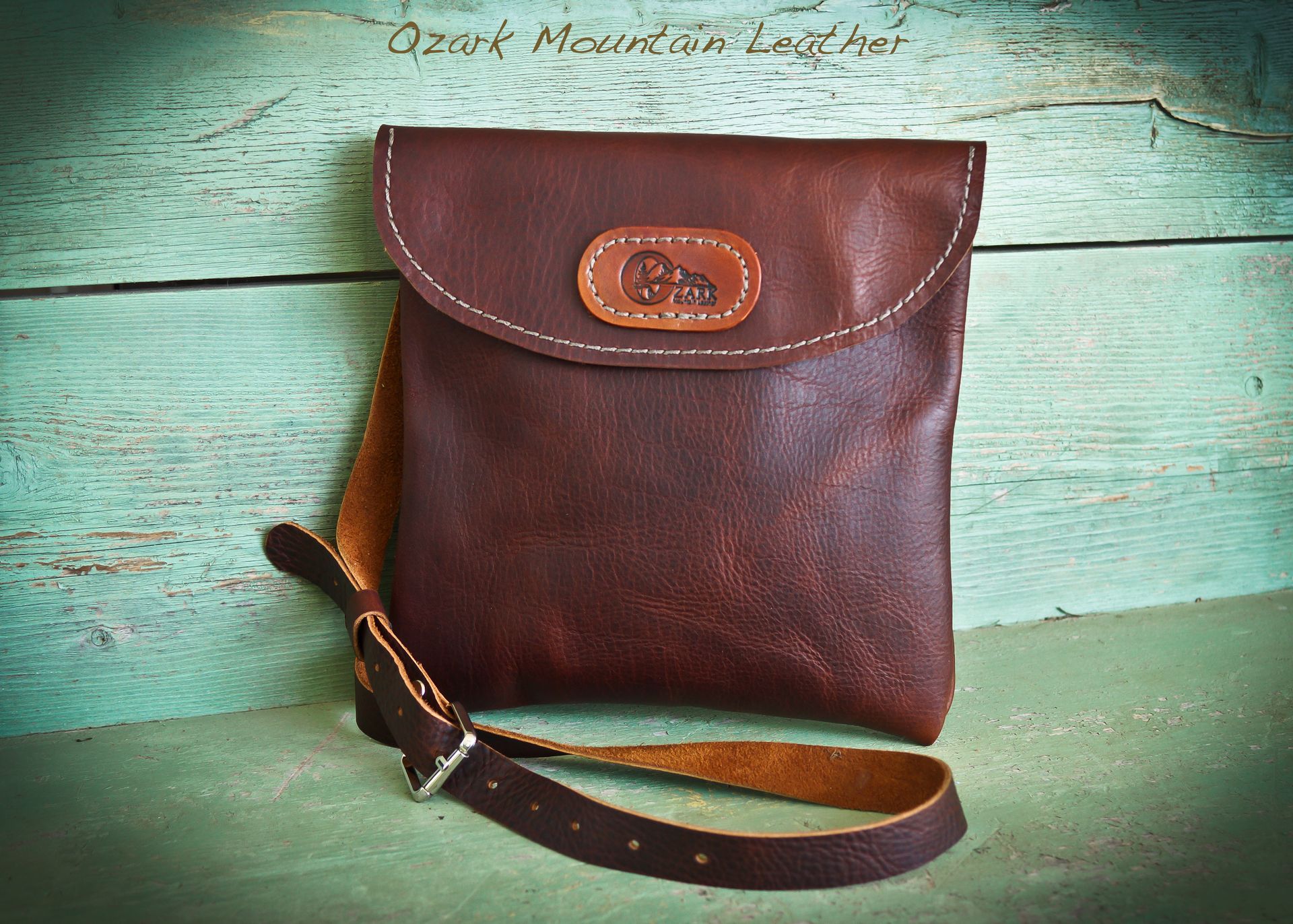 Bison Leather Cross Body Bag 1