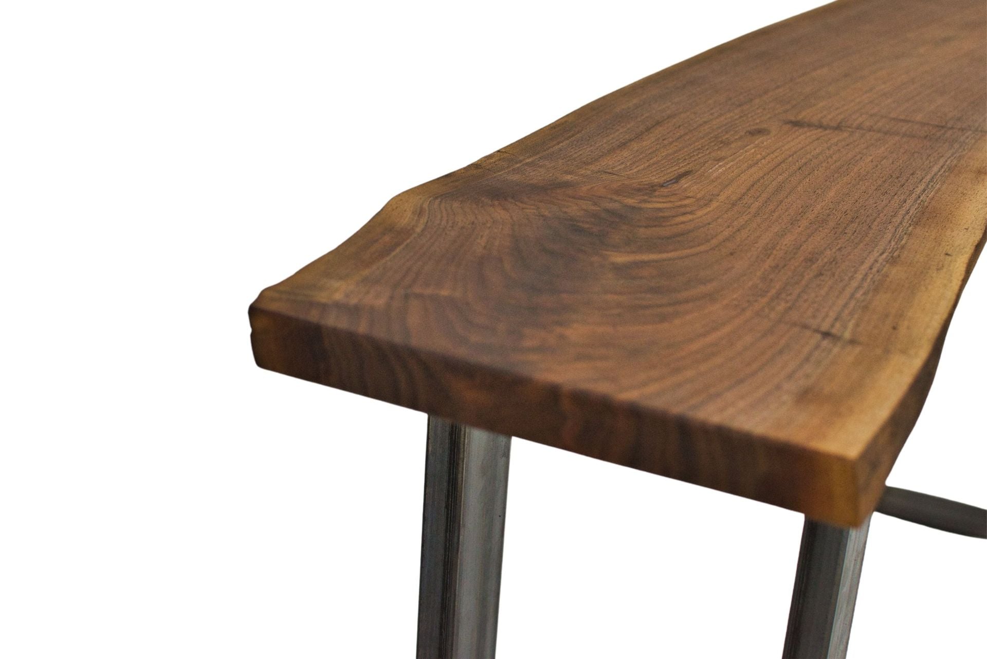 Live Edge Console Table, Walnut Entryway Table, With Metal Legs, Hallway Table, Foyer Table 6 
