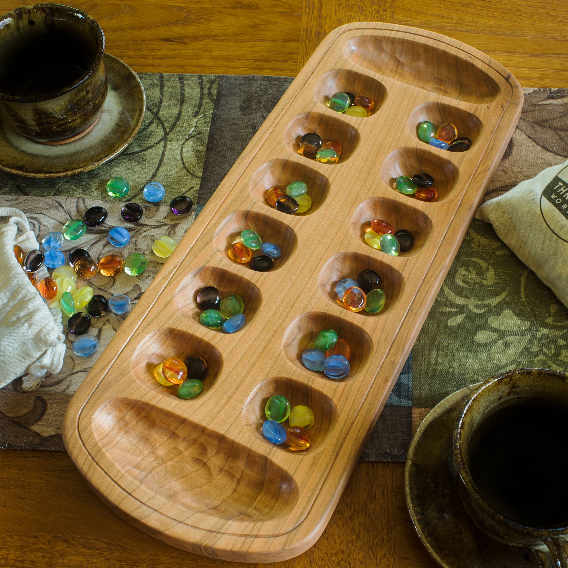 Mancala Board With Custom Engraving 2 