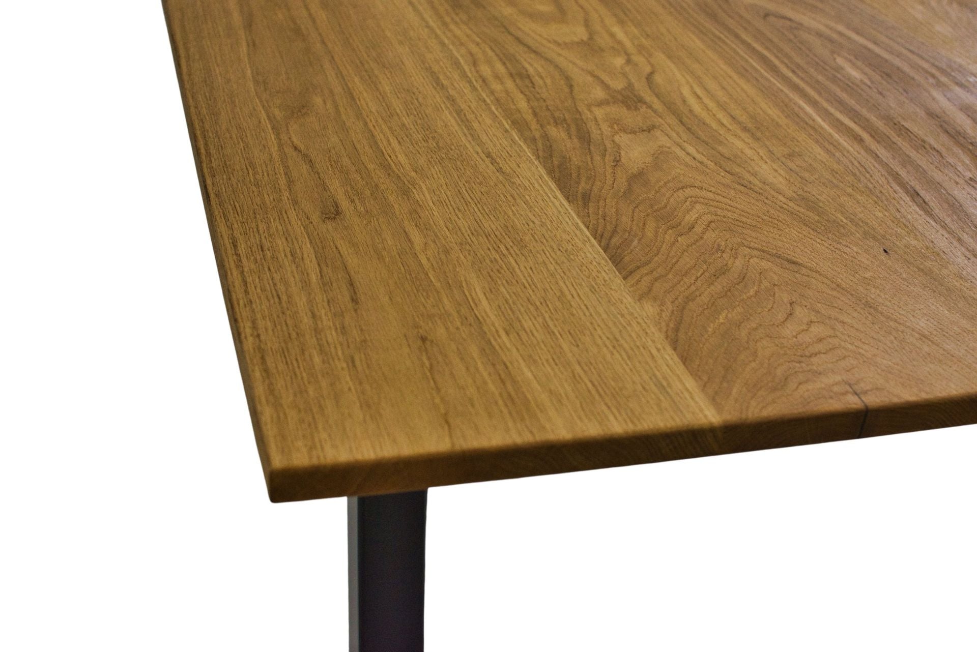 Oak Dining Table, Solid Wood Dining Table, Kitchen Table With Metal Legs, Farmhouse Dining Table 6 