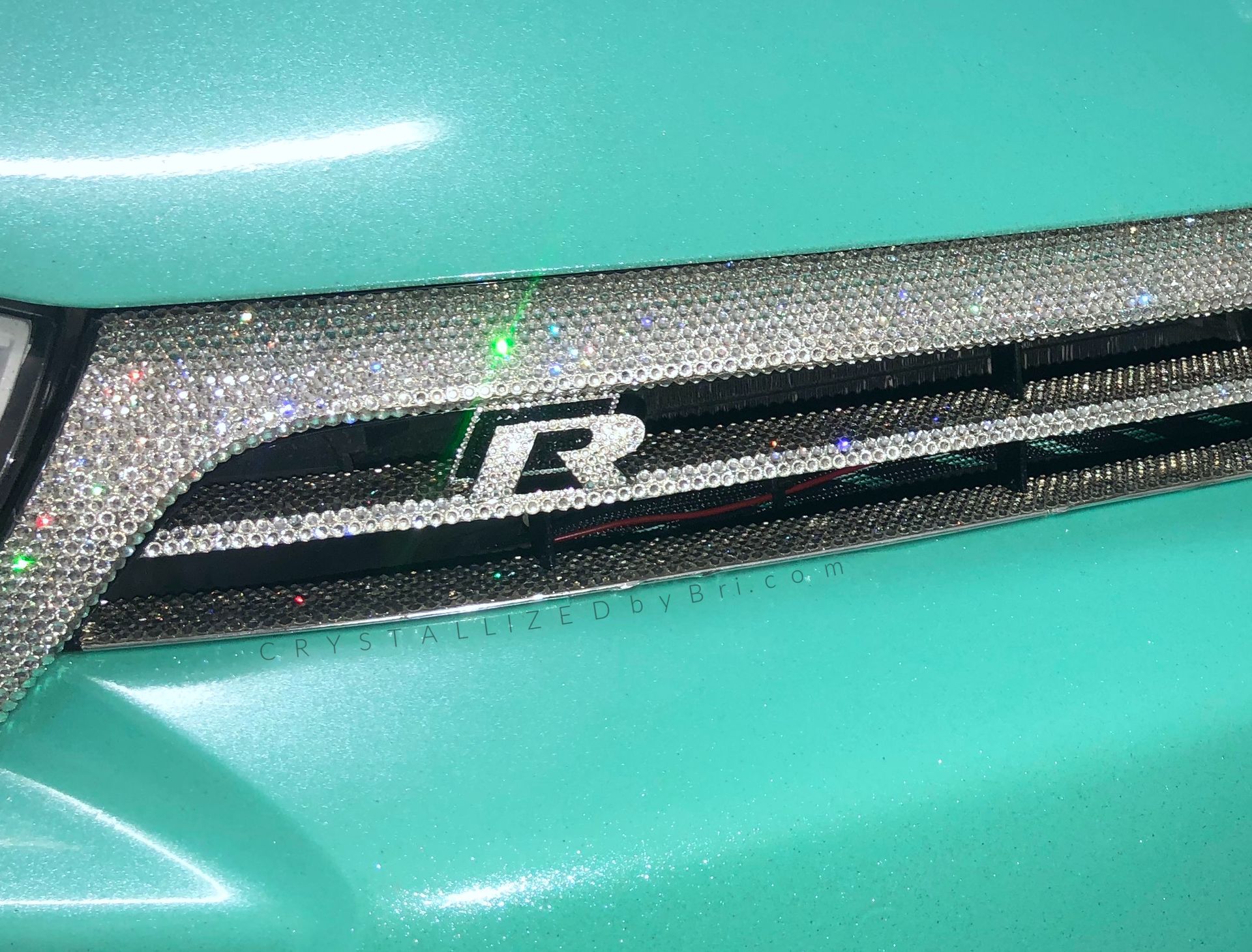 Volkswagen Scirocco R Crystallized Car Emblem Vw Bling Genuine European Crystals Bedazzled 1 