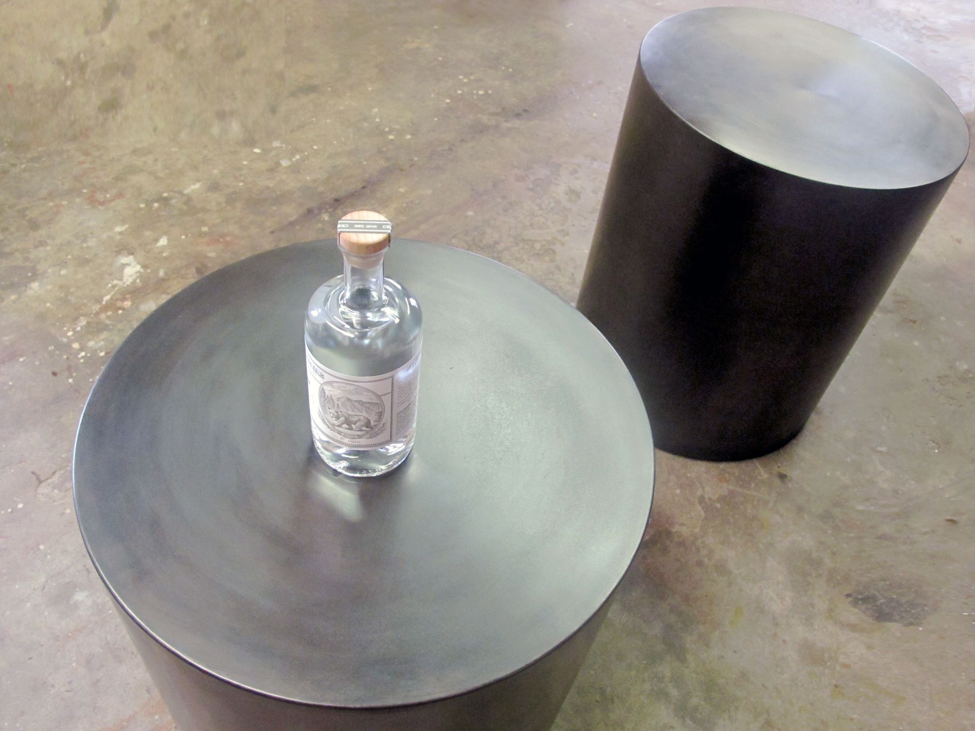 Stainless Steel Drum Table