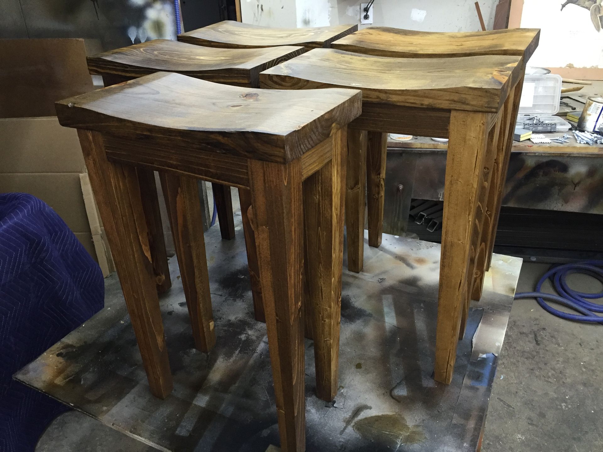 Reclaimed Pine Stool 5 