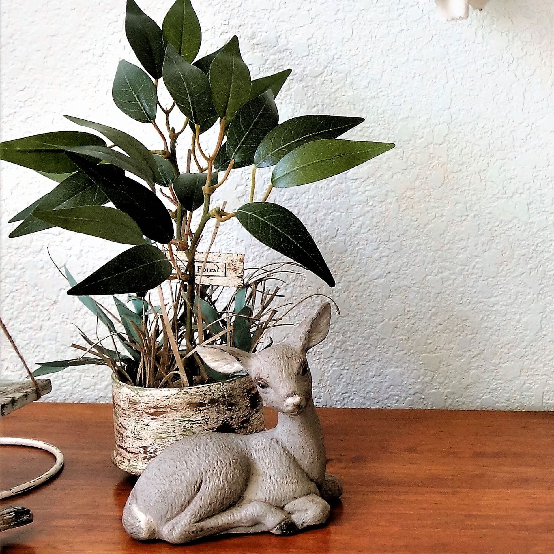 Hand Finished Lying Deer Figurine Deer Statue Woodland Nursery Decor 1 