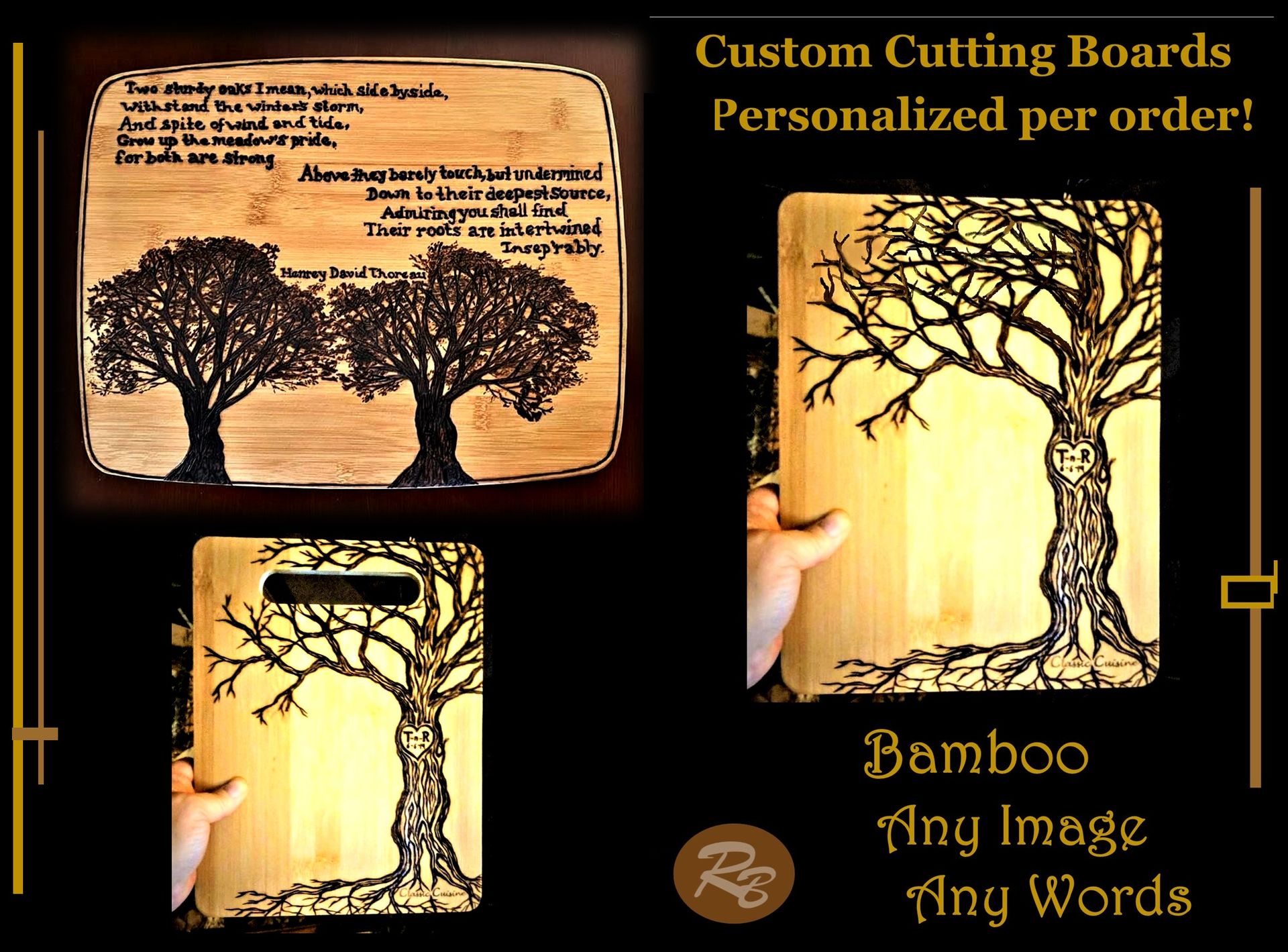 Cutting Board, Personalized, Bamboo, Ash, Anniversary Gift, House Warming Gift 2