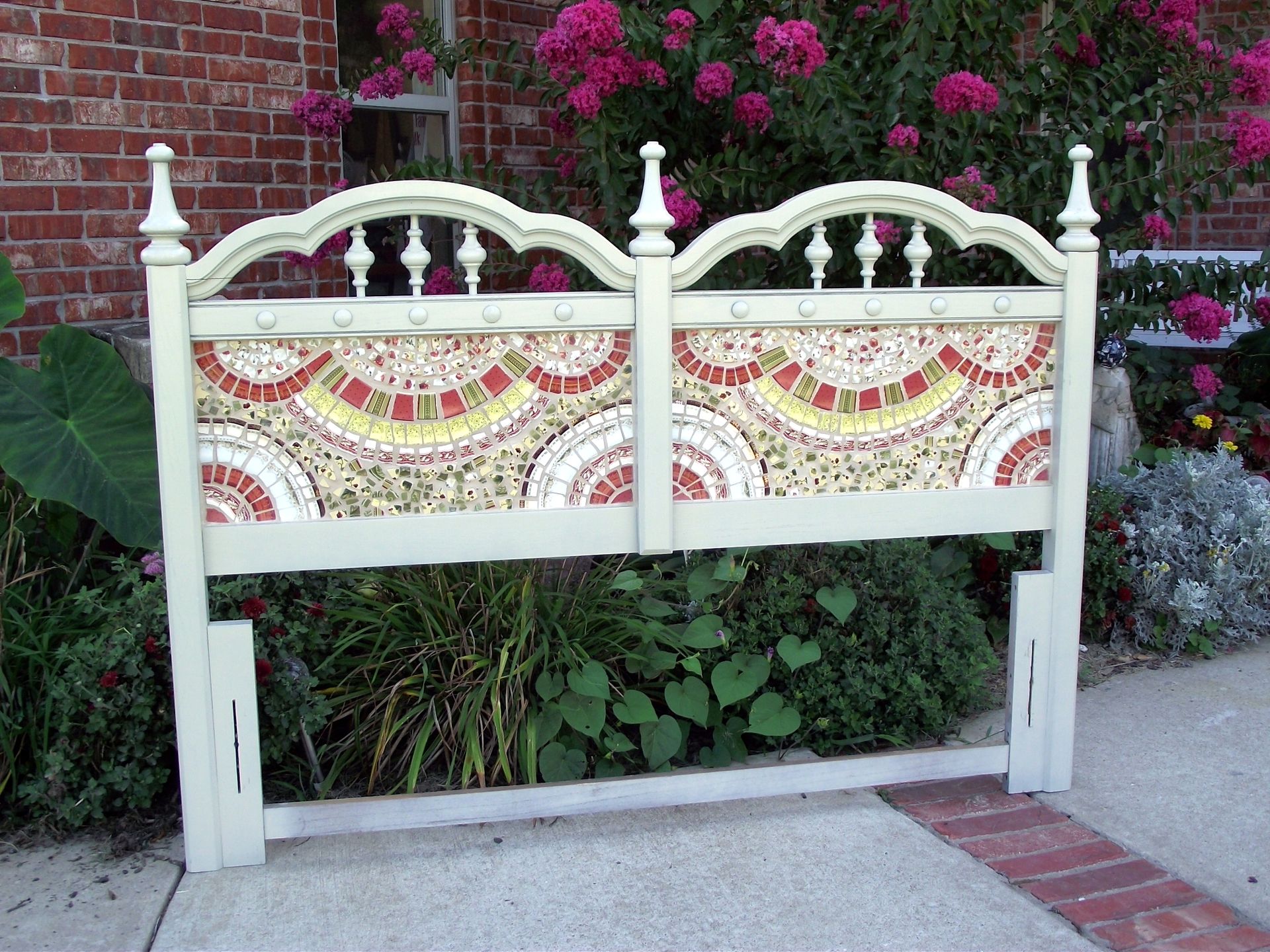 Queen Mosaic Headboard (No Footboard Or Rails) 4 