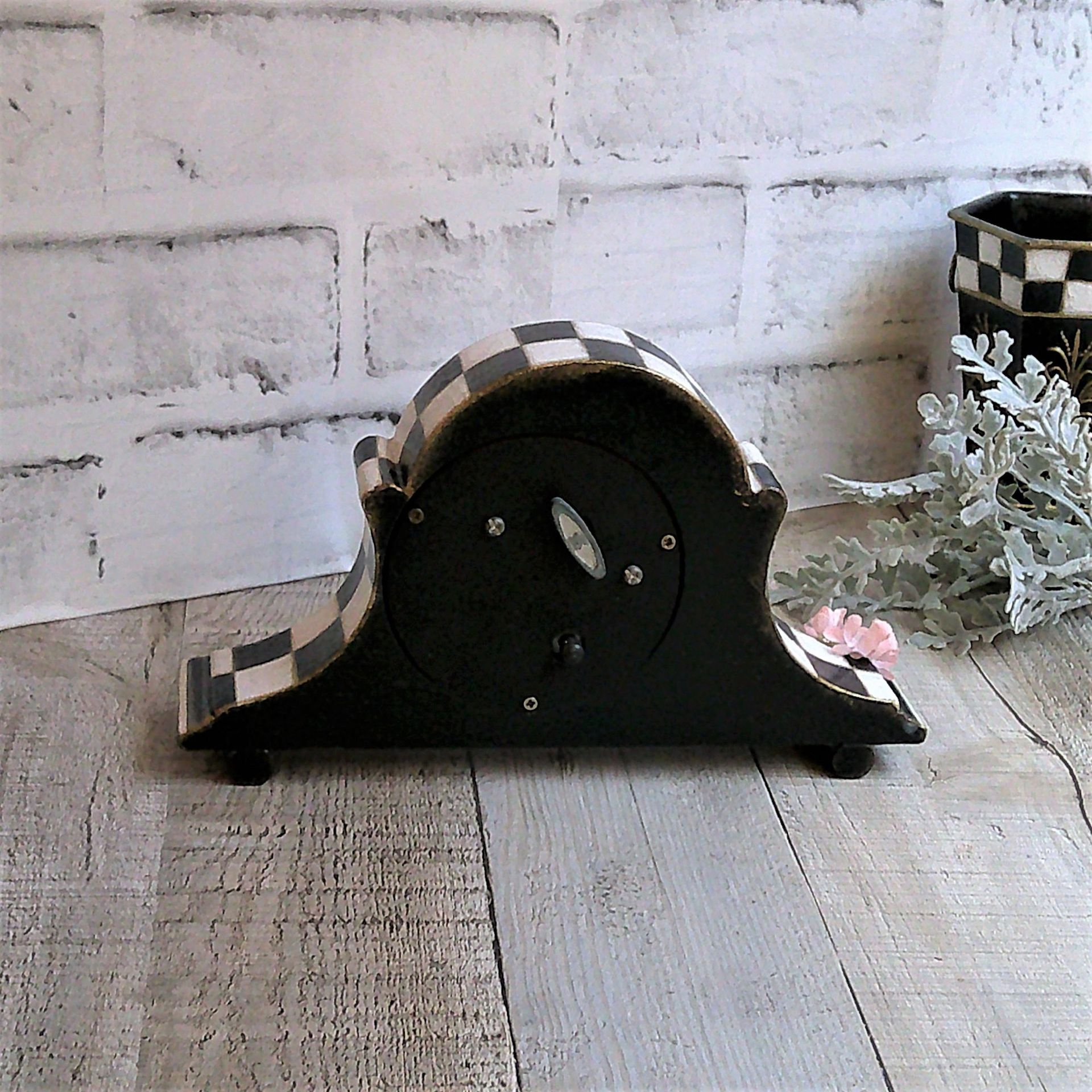 Whimsical Checks Music Box Hand Painted Checkered Decor 5 