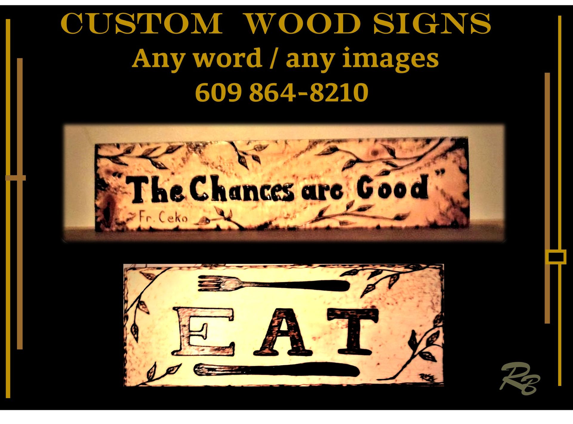 Custom Sign, Personalized, Wood, Signs, Indoor, Outdoor 4 
