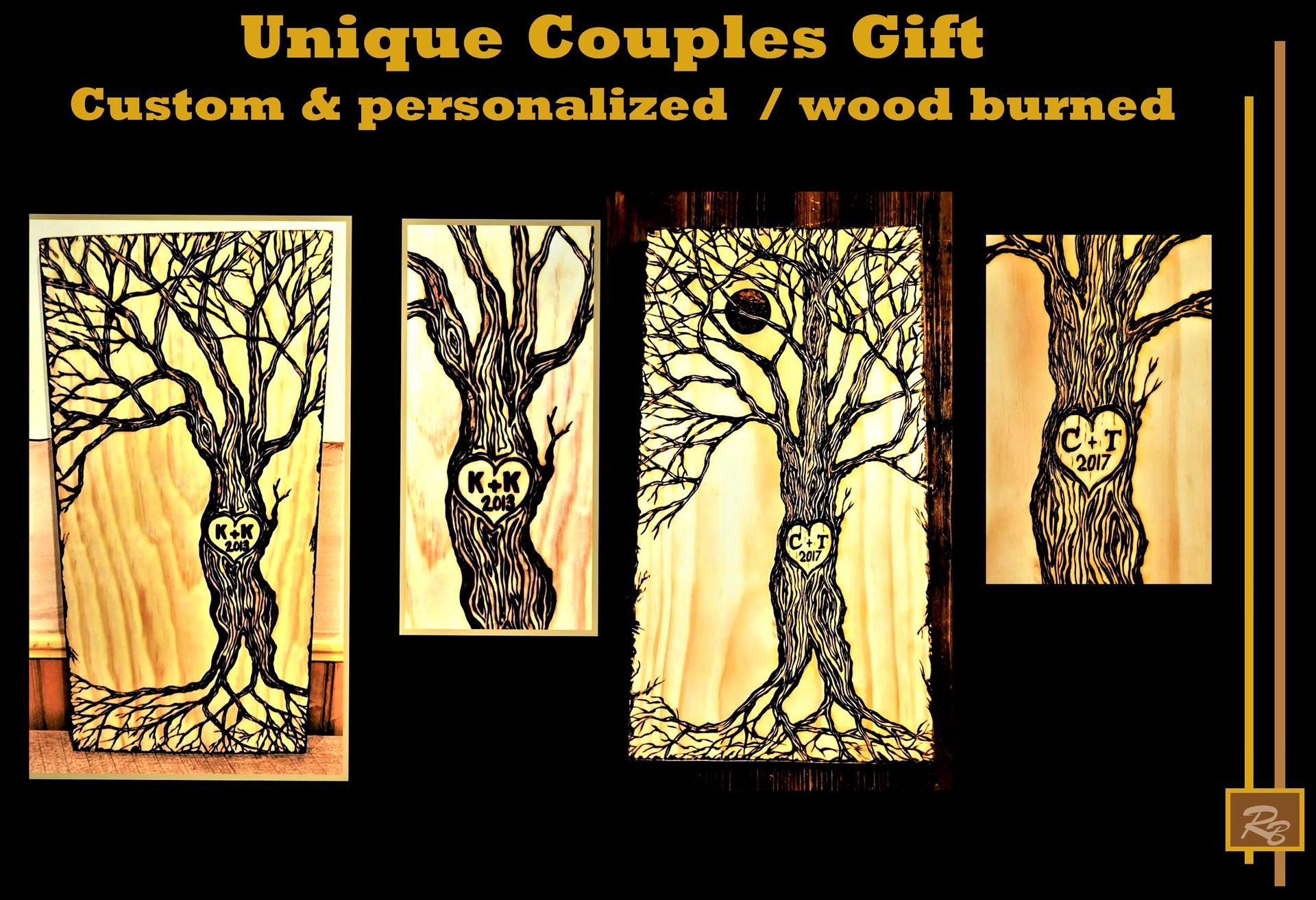 Wood Anniversary Gift,5 Year Anniversary,Couples Art,Nature Art,Cabin Decor,Rustic Art,Home Decor 5 