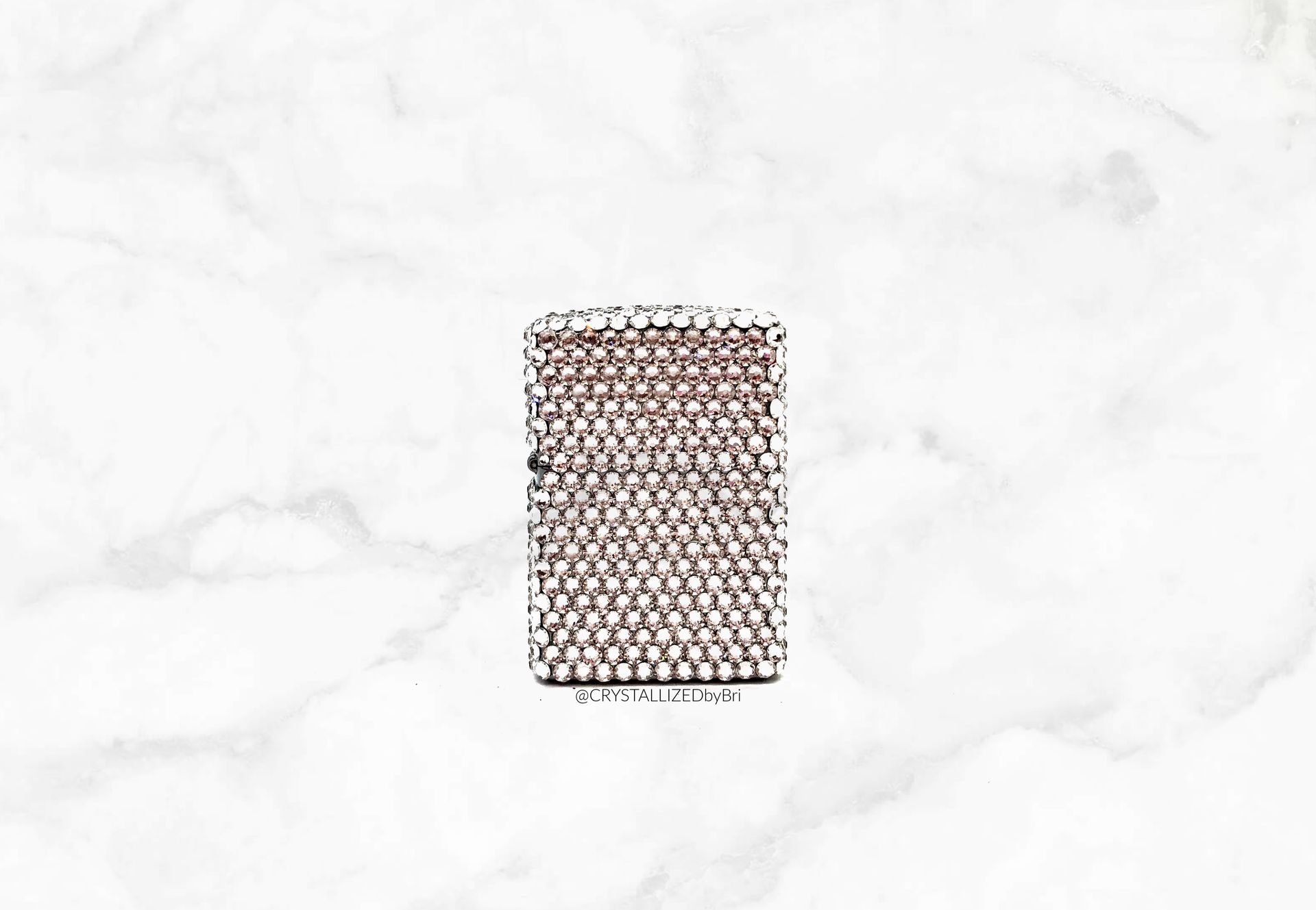 Crystallized Zippo Lighter Flip Top Pocket Size Bling Genuine European Crystals Bedazzled 2 