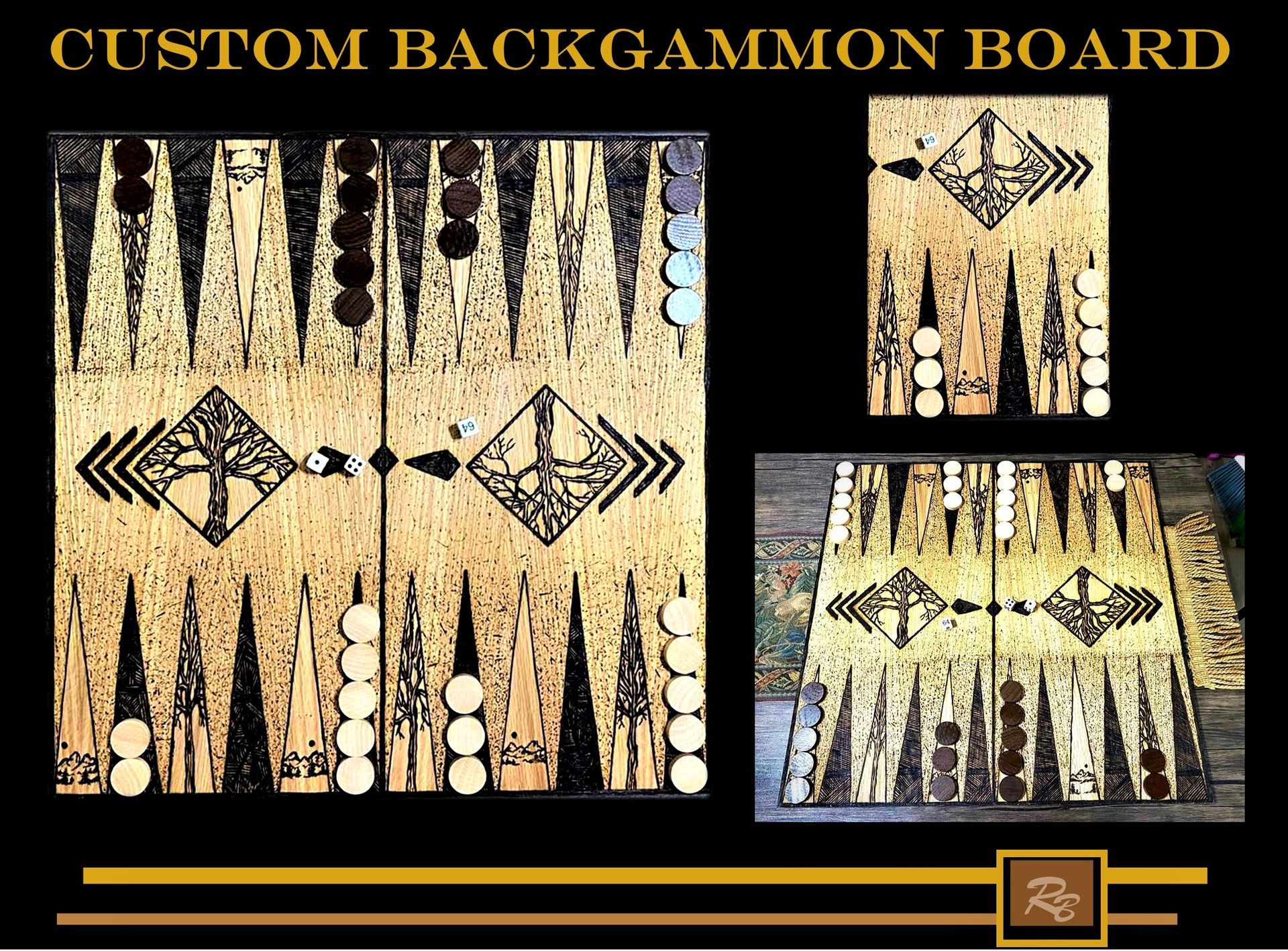 Custom, Wood, Board Games, Wood Board Games, Personalized, Large, Hand Created 2 