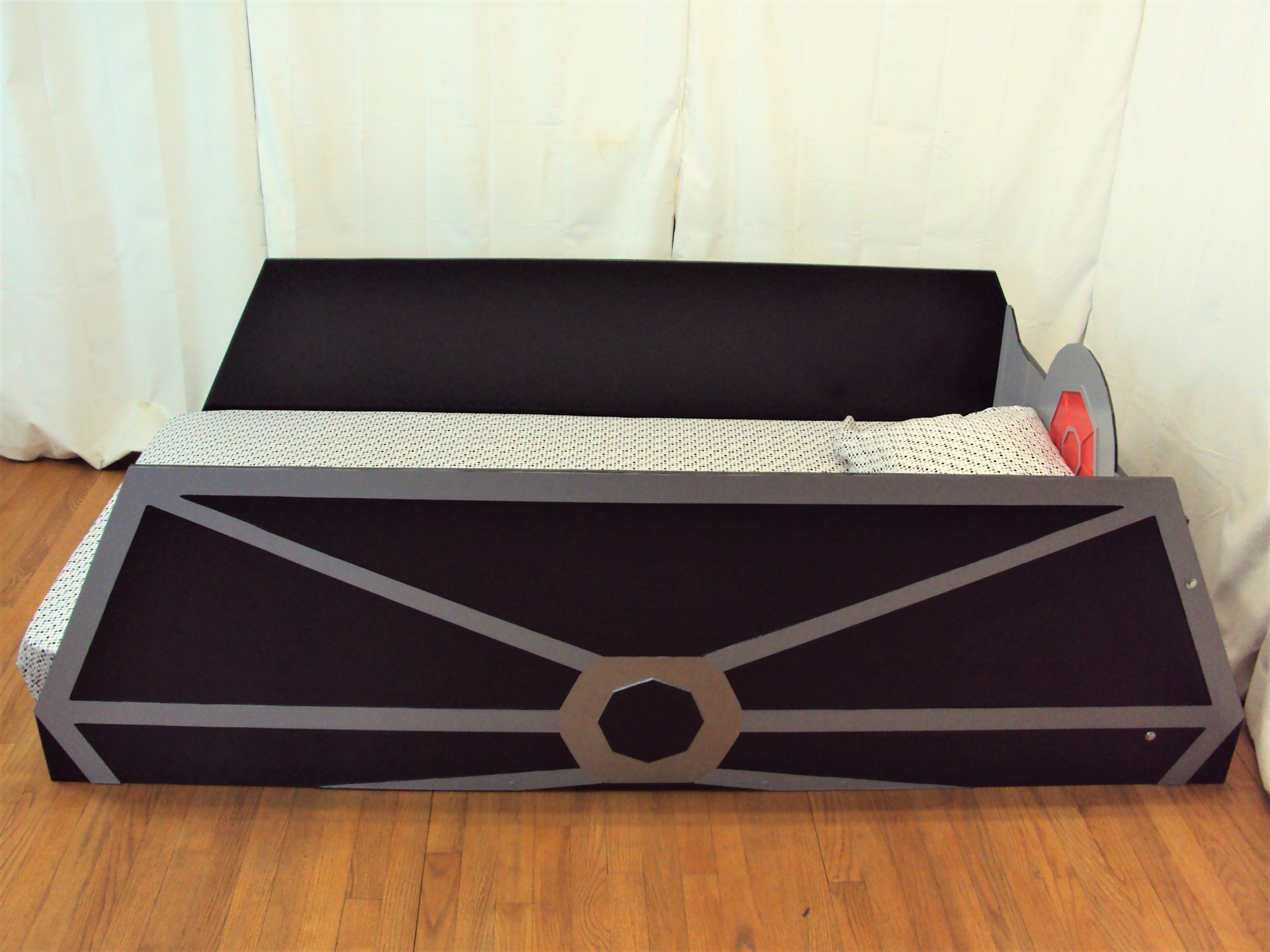 Tie Starfighter Twin Kids Bed Frame - Handcrafted - Space Themed Children's Bedroom Furniture 3 