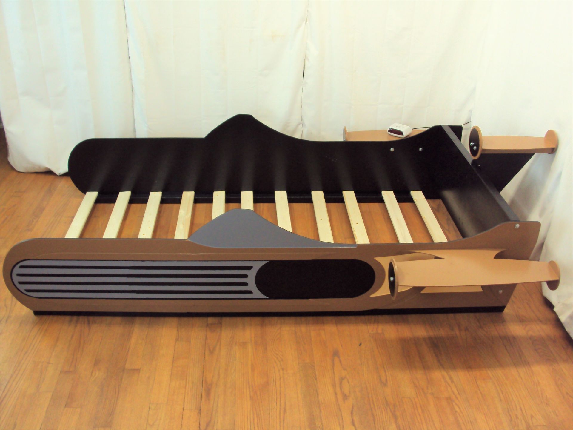 X-34 Landspeeder Twin Kids Bed Frame - Handcrafted - Space Themed Children's Bedroom Furniture 3 