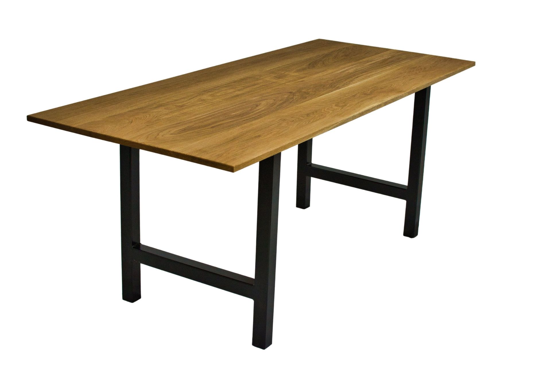 Oak Dining Table, Solid Wood Dining Table, Kitchen Table With Metal Legs, Farmhouse Dining Table 1 