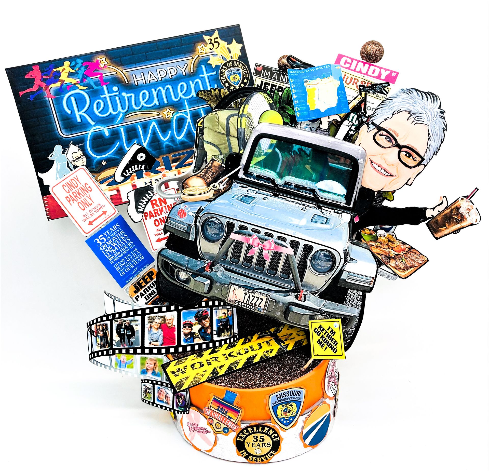 Retirement Gift For Women, Thank You Gift For Boss, Custom Retirement Cake Topper