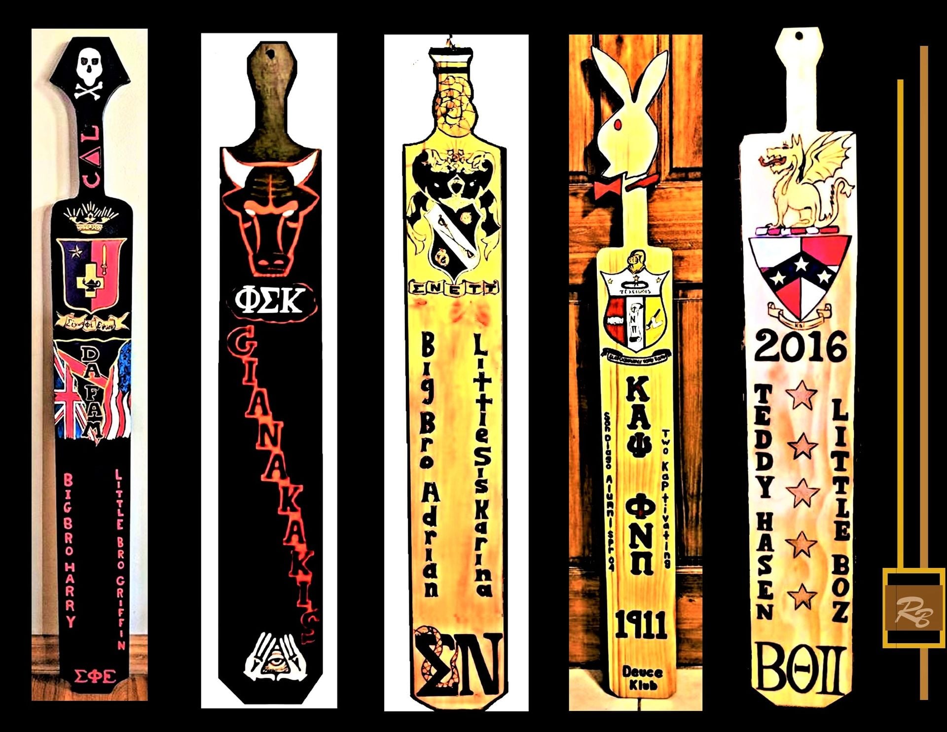 Custom, Fraternity Paddles, Hand Painted, Designed For You 2 