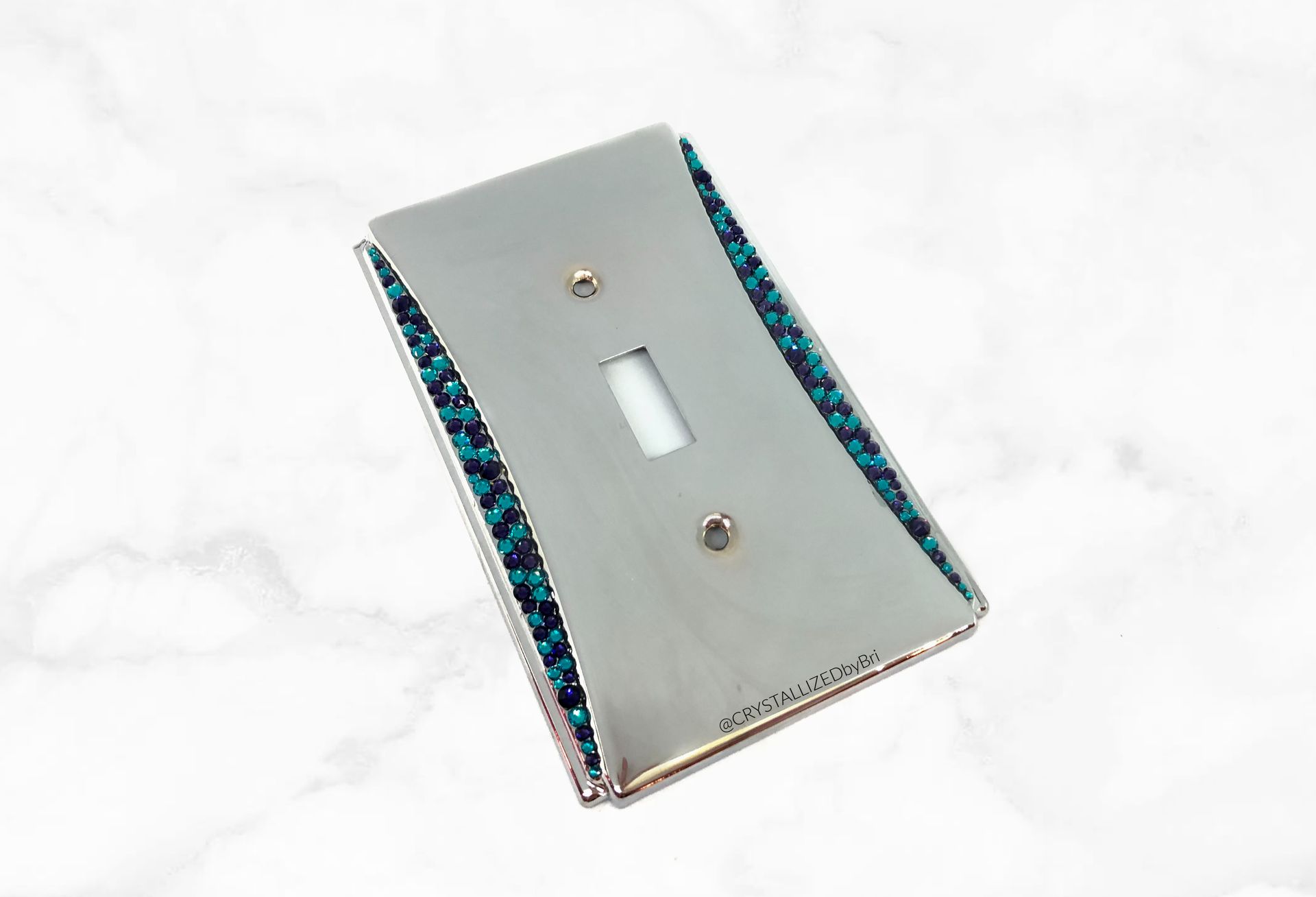 Any Configuration Accent Crystallized Light Switch Plate Cover Chrome Genuine European Crystals 4 