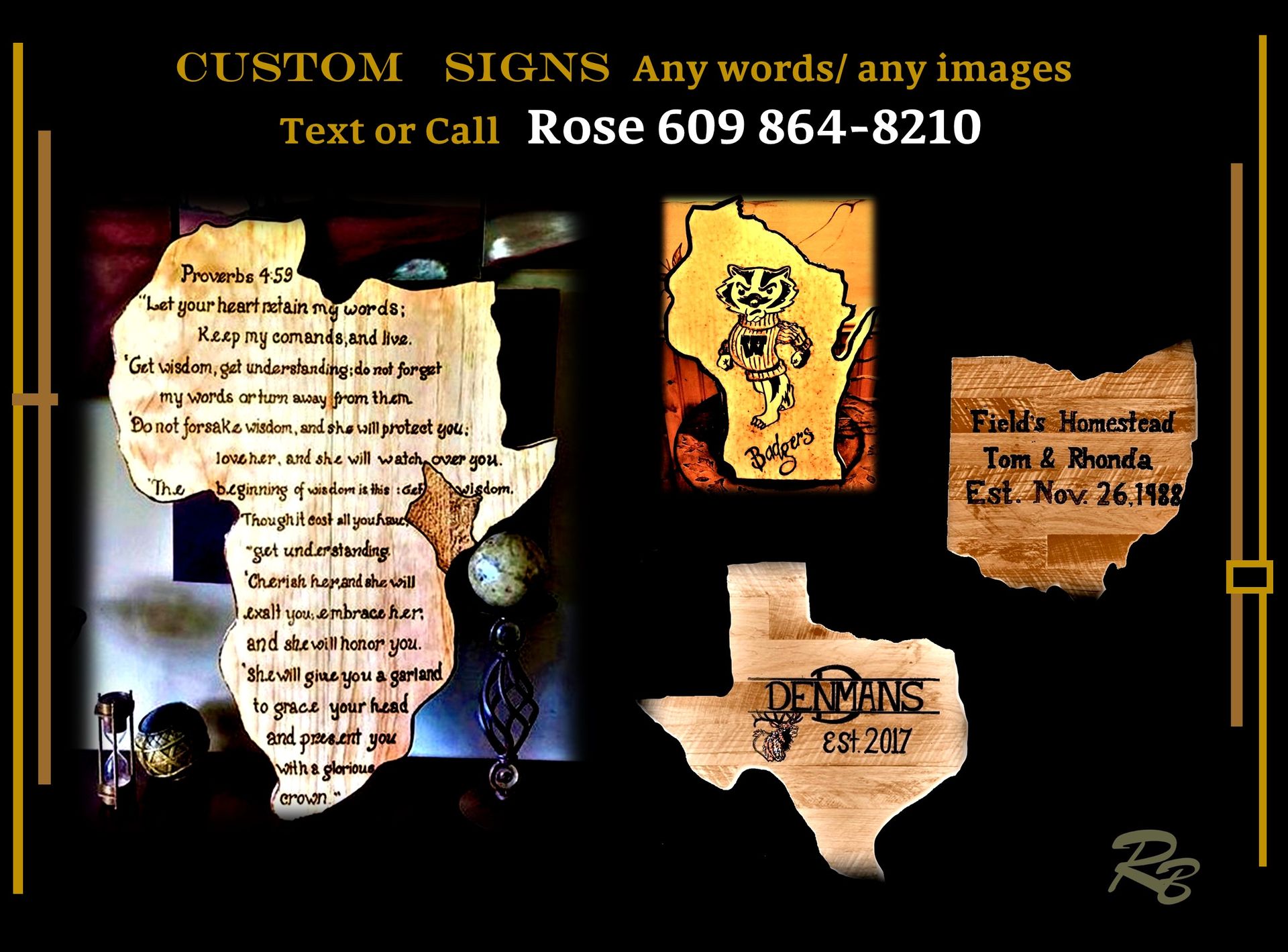State Sign, Custom, Signs, Wood Anniversary Gift