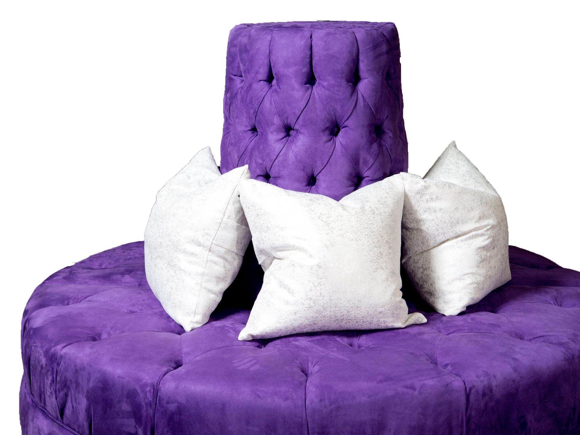 Fully Tufted Circle Banquette Sofa