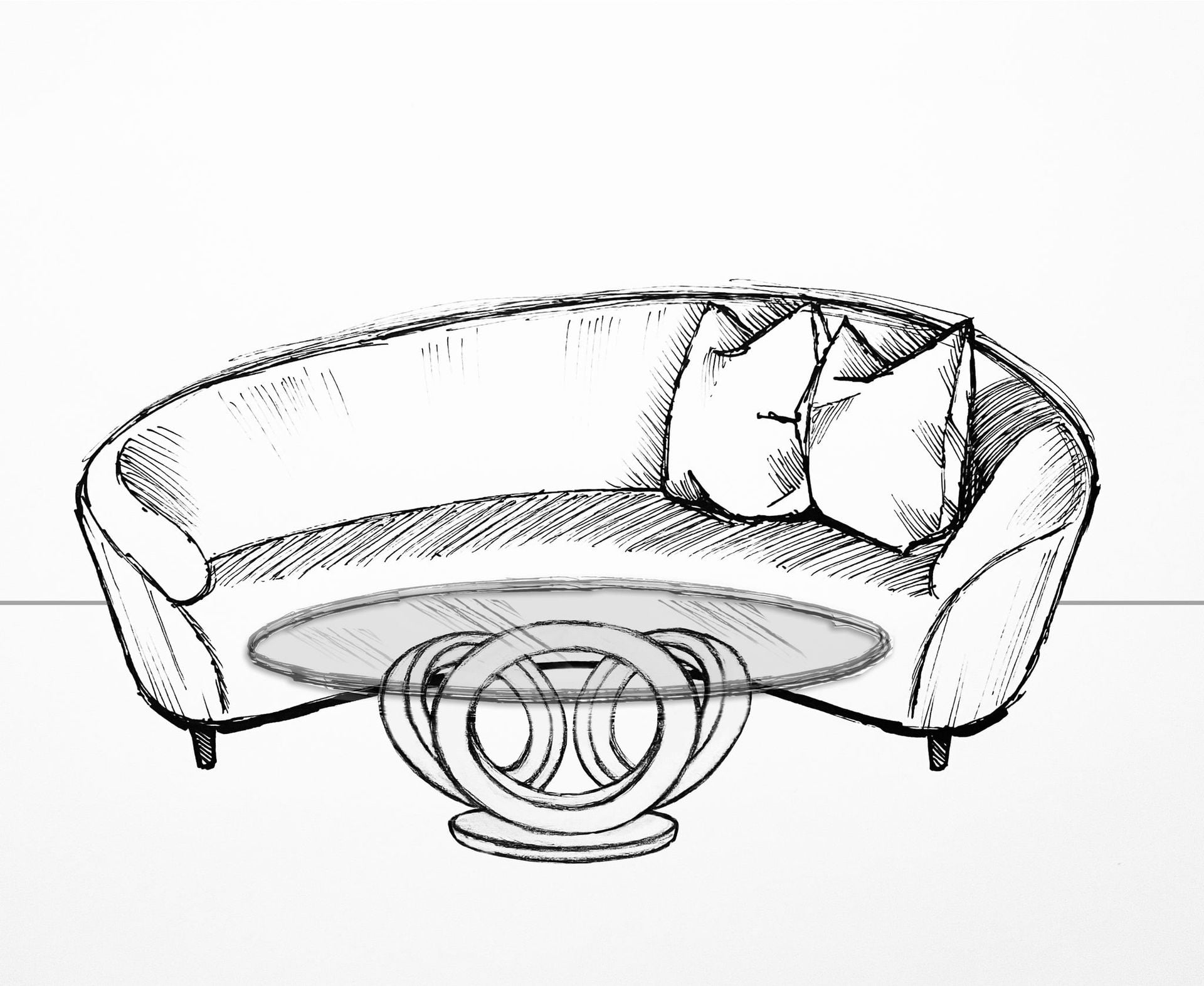 Sculptural Art Deco Inspired Maple Coffee Table 4 