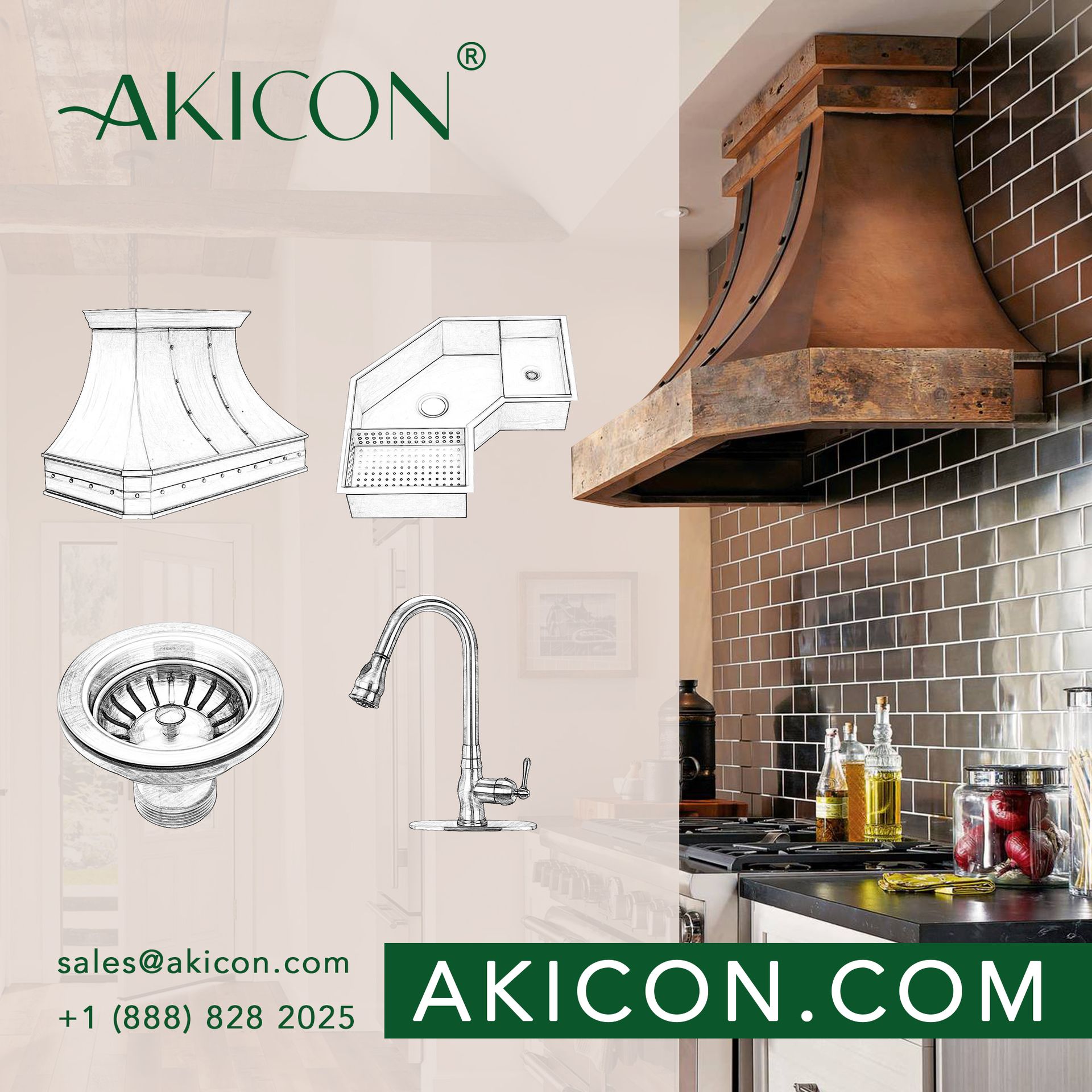 Akicon Handcrafted Stainless Steel Range Hood - Akh756bs-S 5 