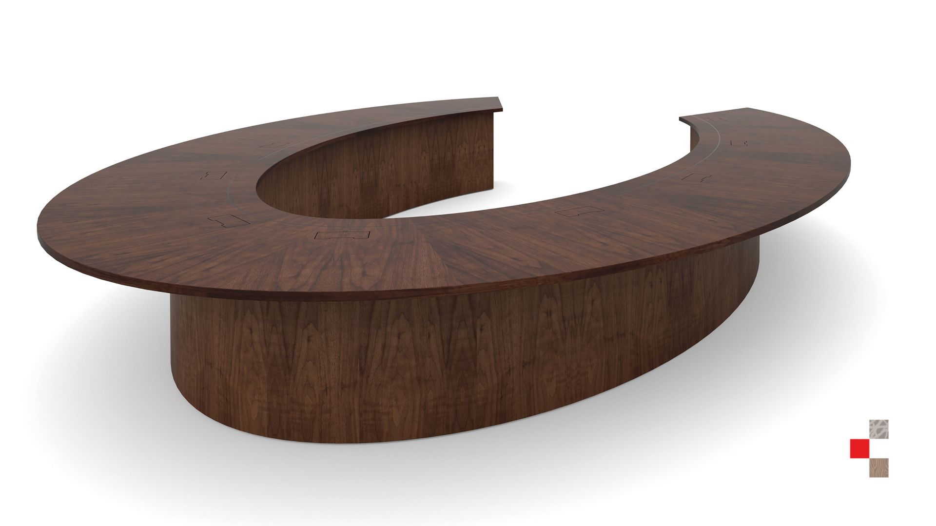 Custom Conference Table - Walnut Veneer