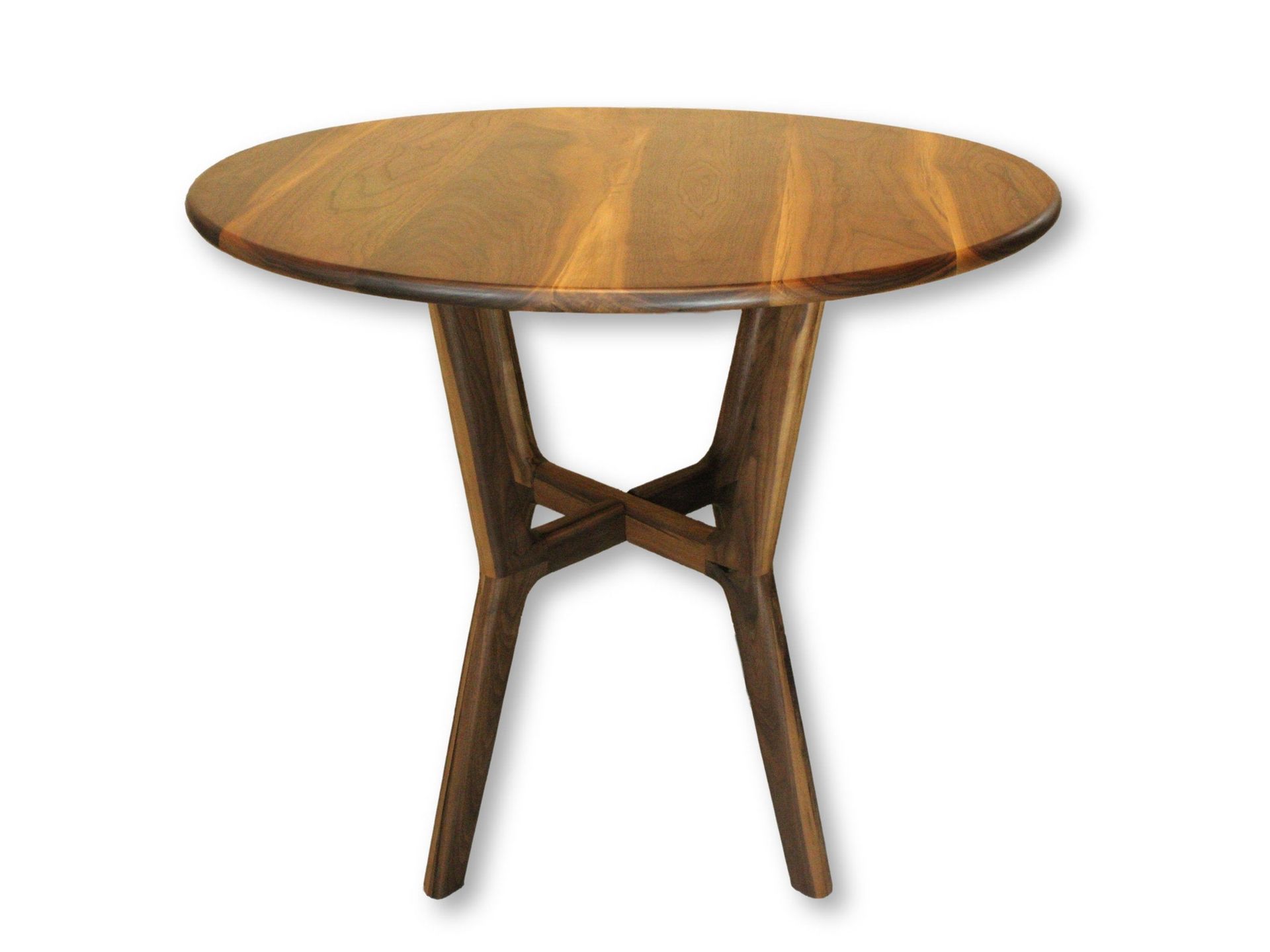 Round Collapsible Buffet Dining Table In Walnut 2