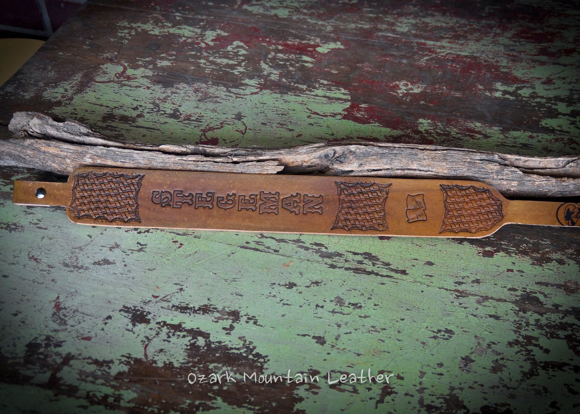 Customized Vegetable Tanned Leather Rifle Sling Or Gun Sling Hand Tooled Slim Style. 2 