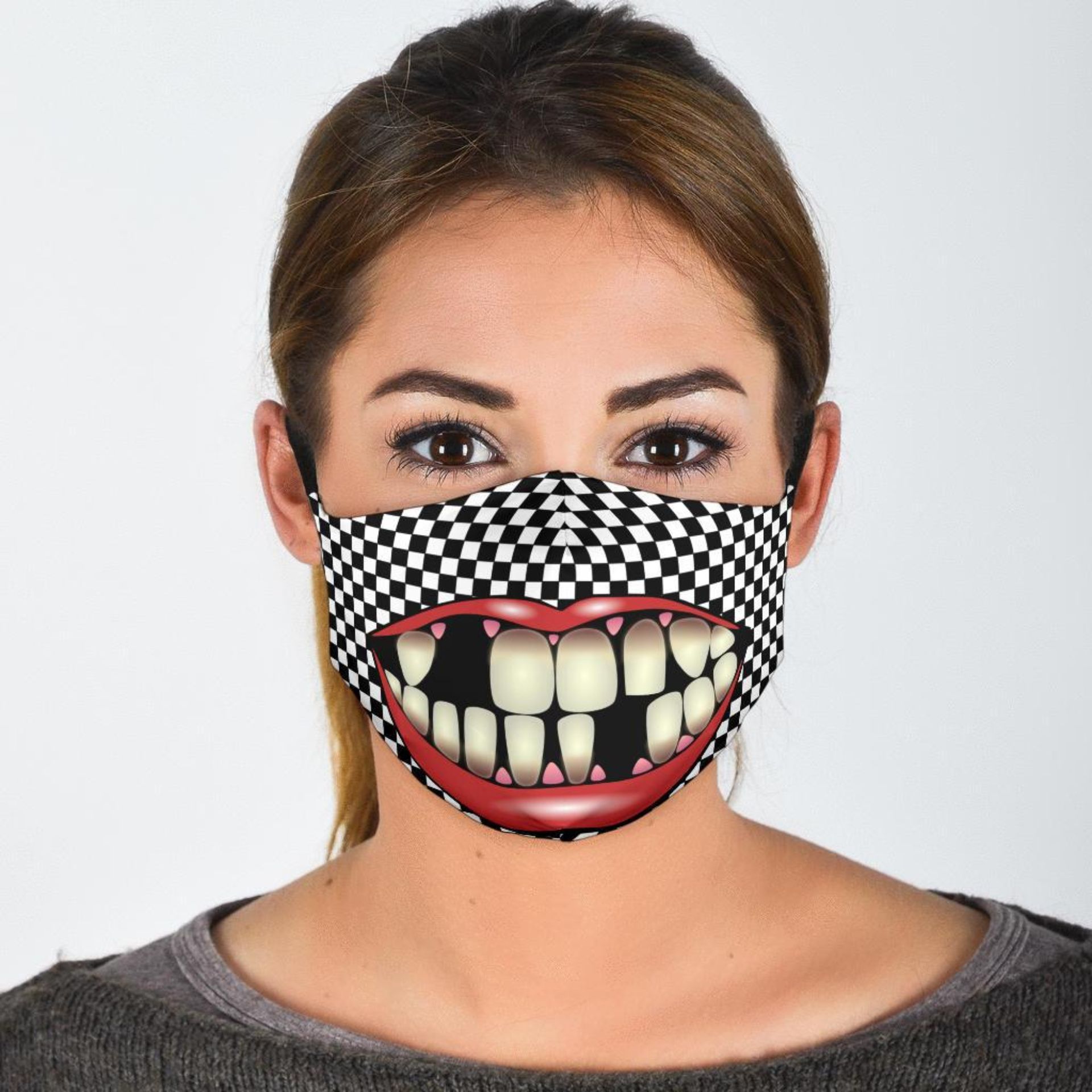 Funny Adult Or Child Fabric Face Mask With 2 Free Filters Adjustable Straps