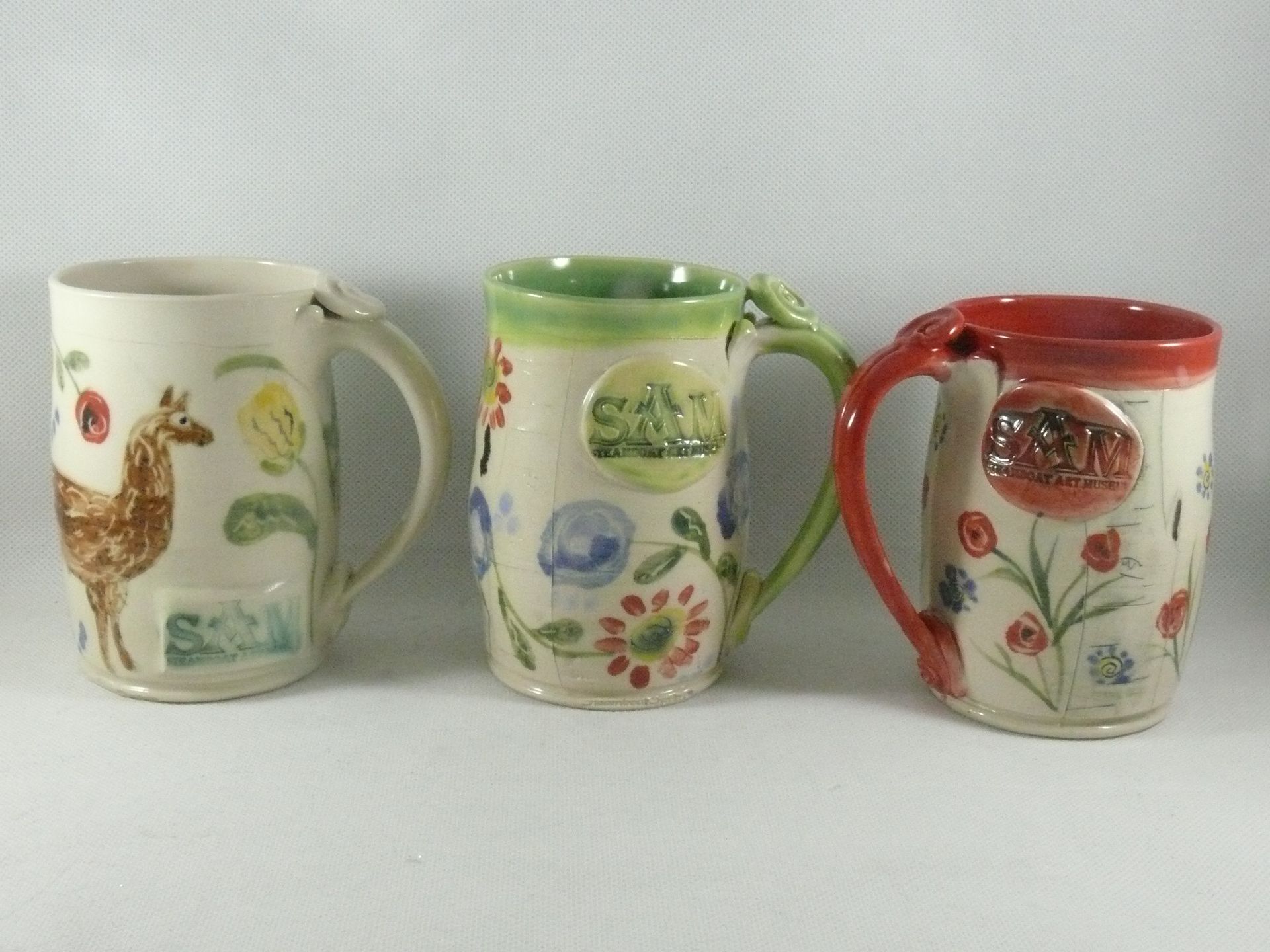 Set Of Two: Large Ceramic Handmade Mugs 5 