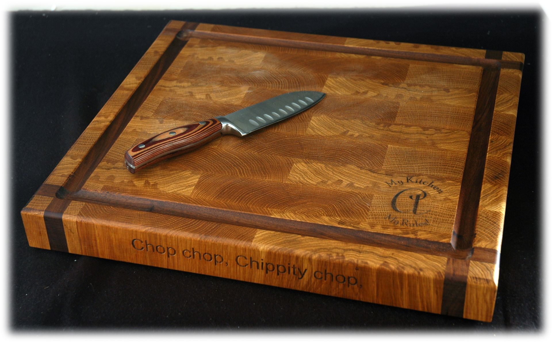 End-Grain White Oak Cutting Board With A Walnut Accent (Butcher Style)