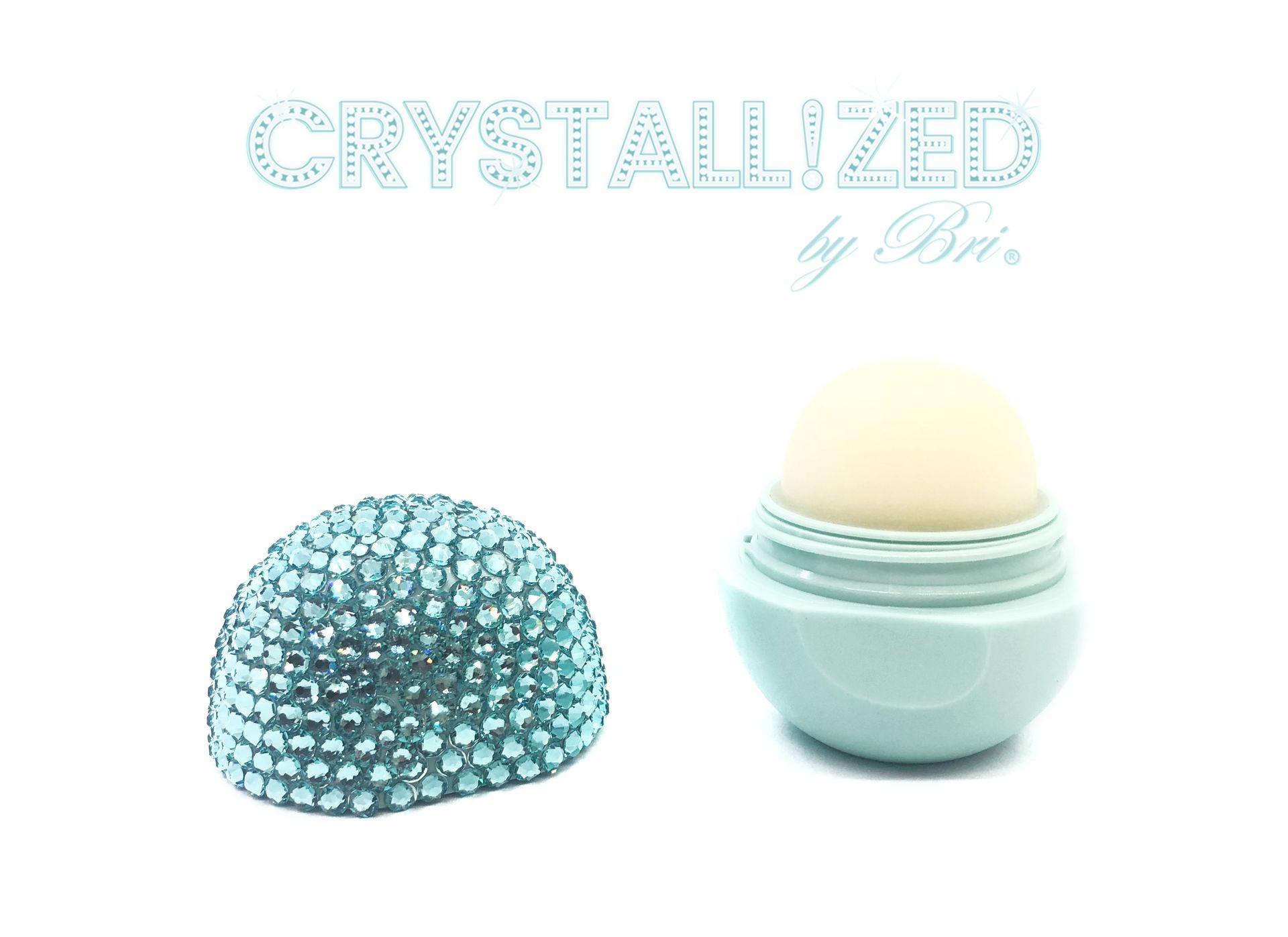 Crystallized Eos Lip Balm Genuine European Crystals - Any Flavor! Bedazzled Makeup 1