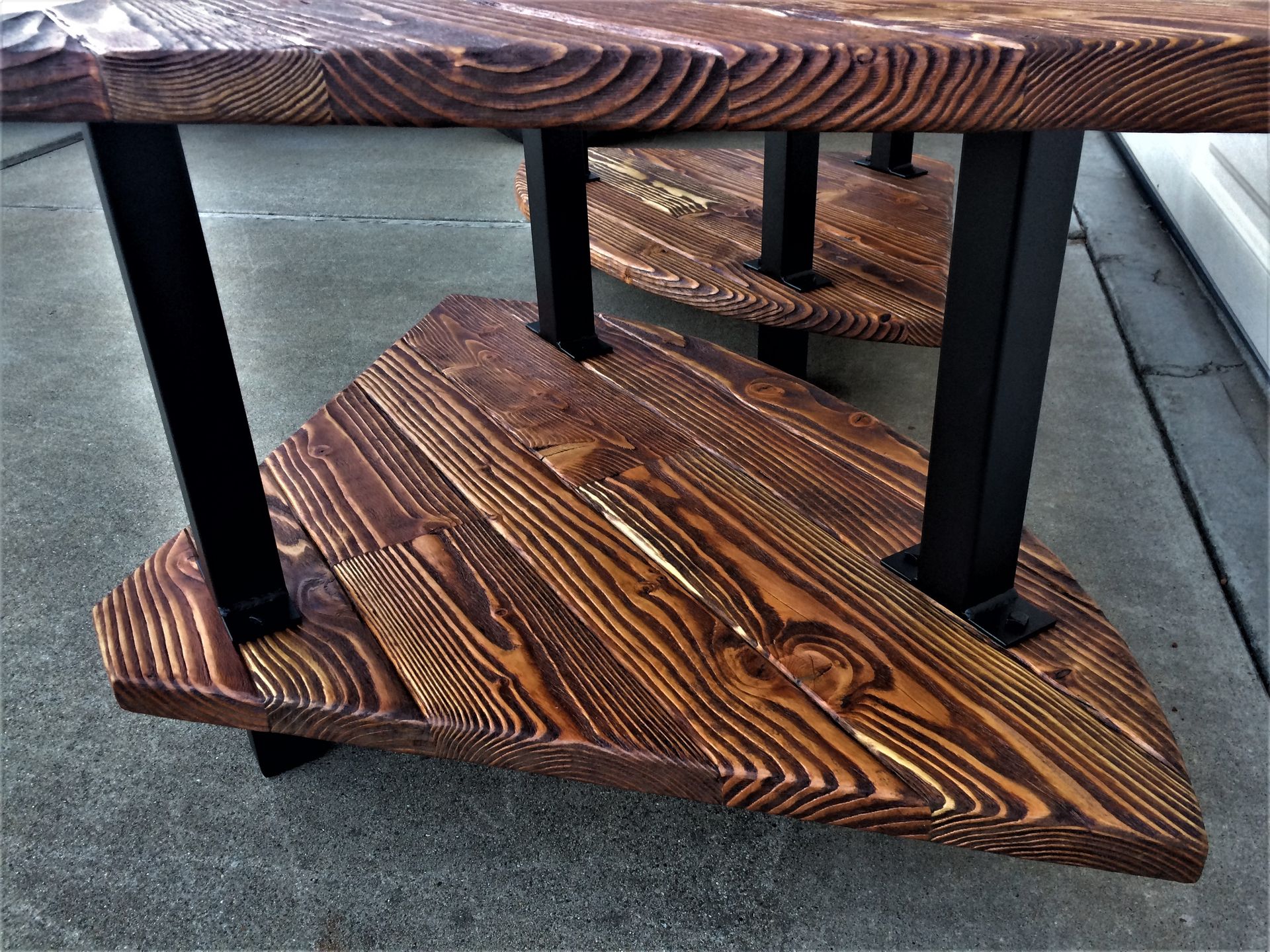 Modern Industrial Farmhouse End Table; Urban Rustic Tables 6 
