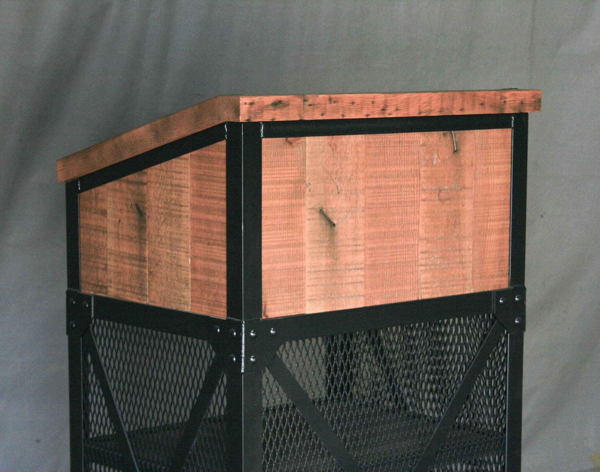 Vintage Industrial Host Stand, Modern Podium, Rustic Lectern, Greeter Station, Concierge Desk, 5 