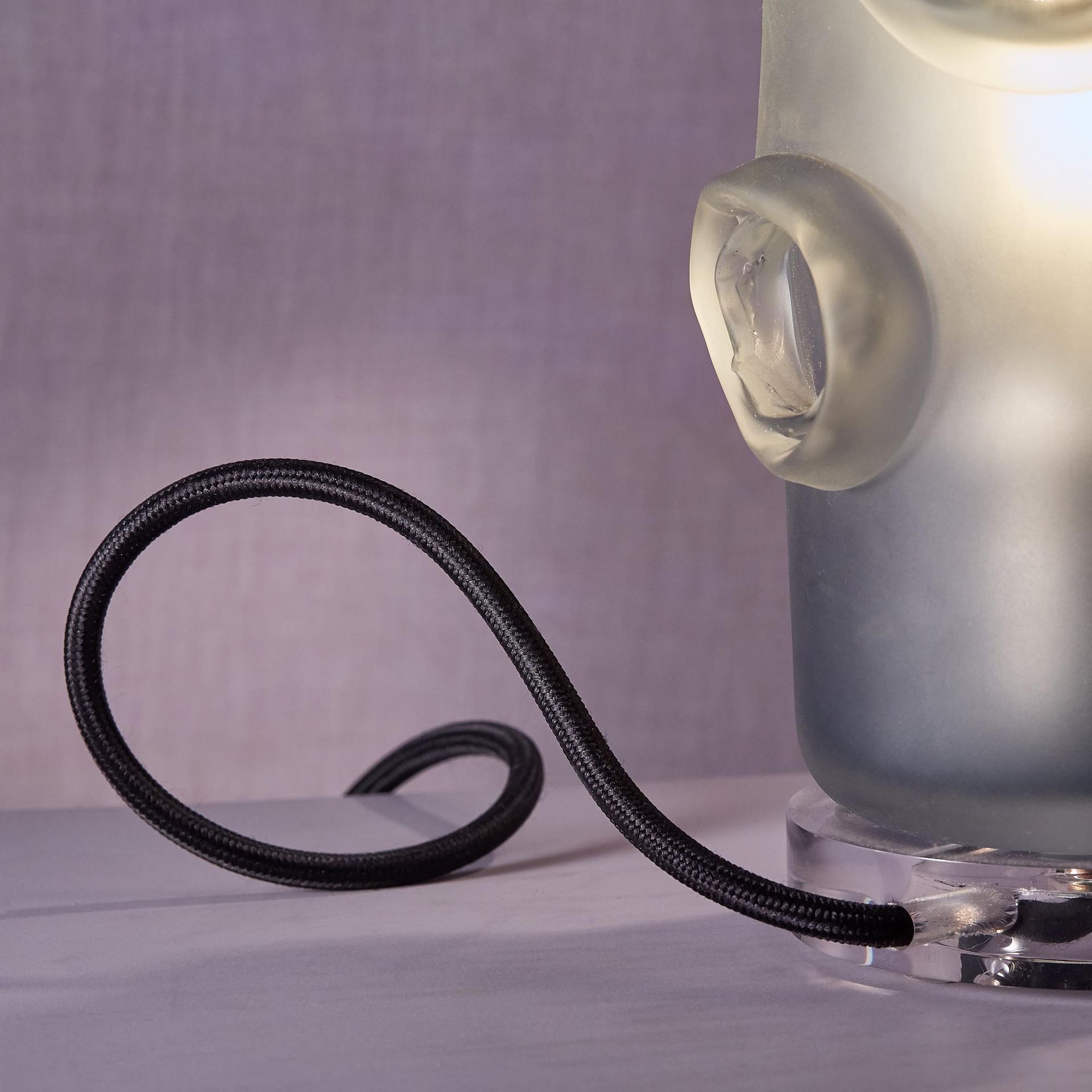 Hand Blown Art Glass Contemporary Sculptural Table Lamp 3 
