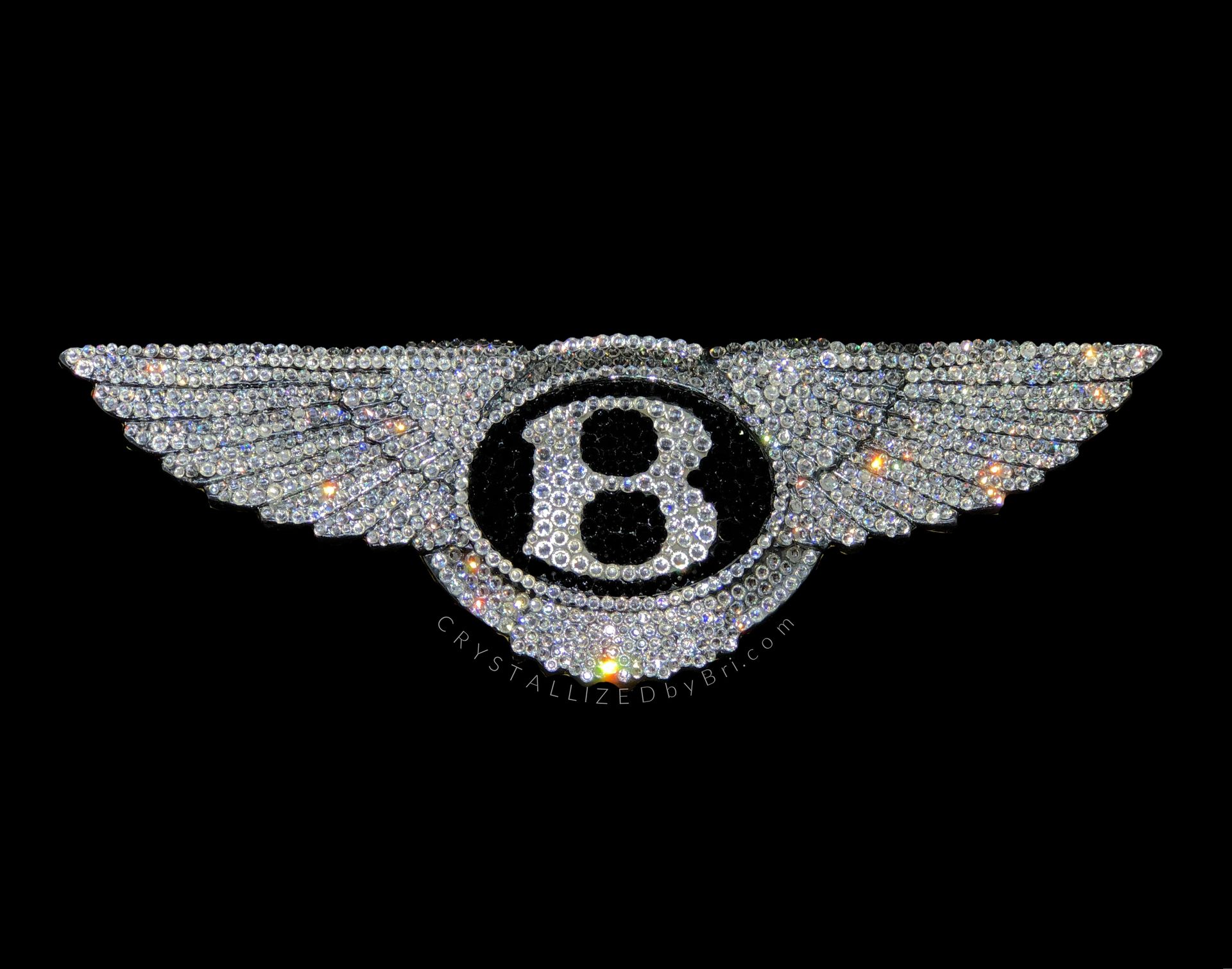 Bentley Crystallized Car Emblem Bling Genuine European Crystals Bedazzled 1 