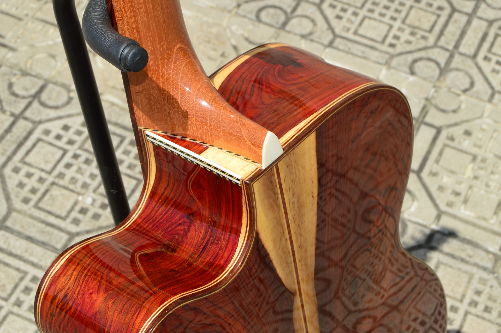 Pinol Guitars And Ukuleles  Style Om-000 Solid Cocobolo Rosewood / Mahogany Top (Free Shipping) 4 