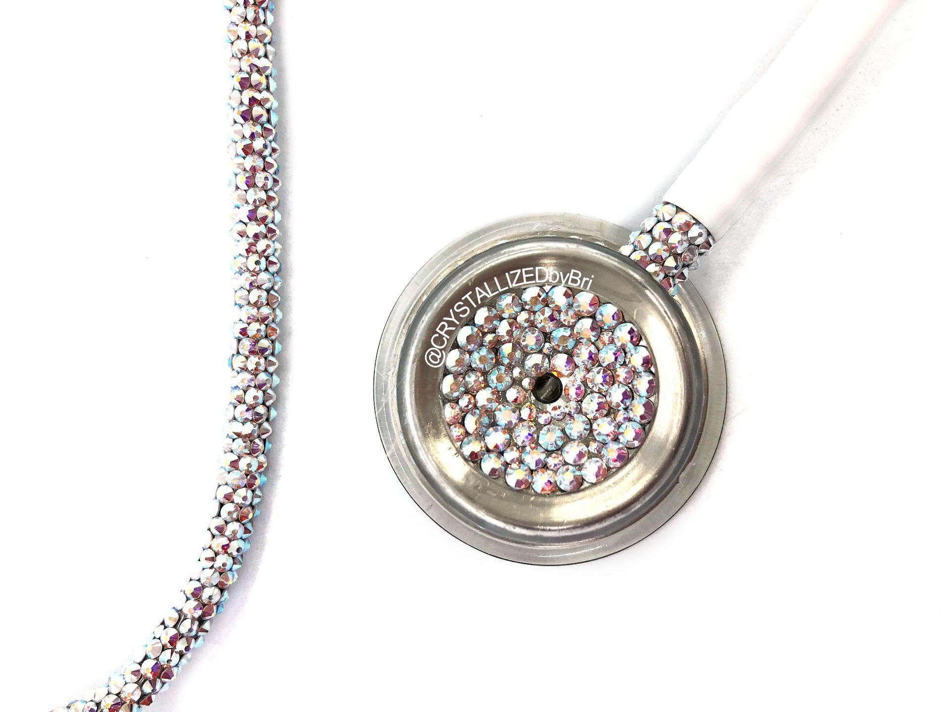 Crystallized Mdf Md One Stethoscope Medical Nursing Doctor Bling Genuine European Crystals Bedazzled 1