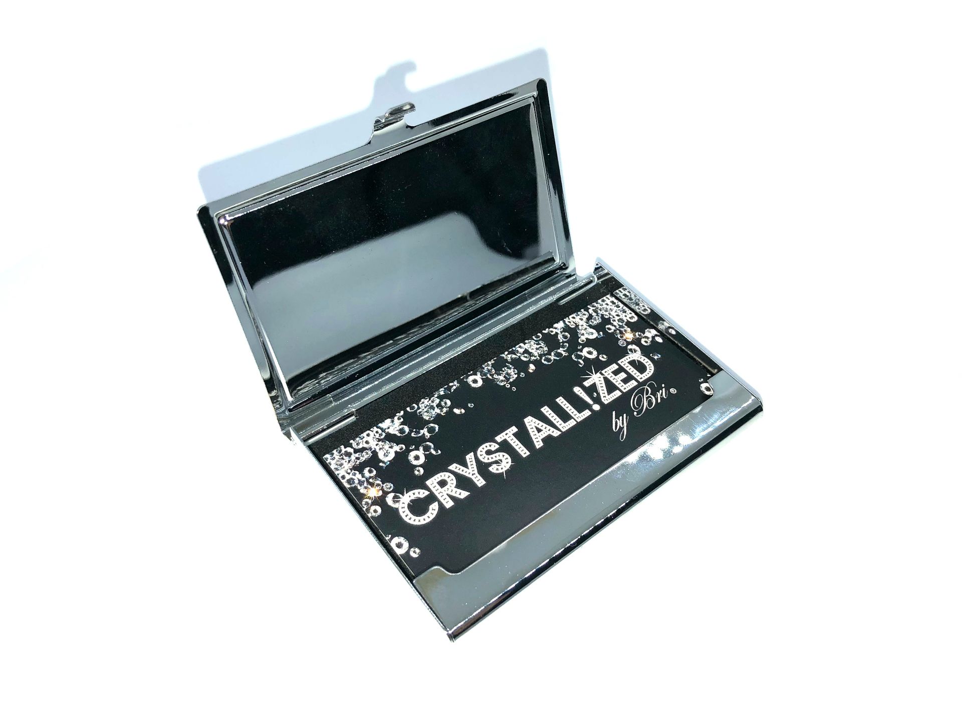 Personalized Crystallized Custom Business Card Holder Genuine European Crystals Bedazzled 2