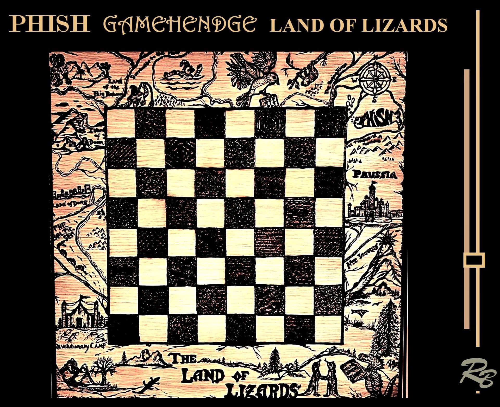 Chessboard, Gamehendge, Phish, Land Of Lizards, Custom Design, 2 