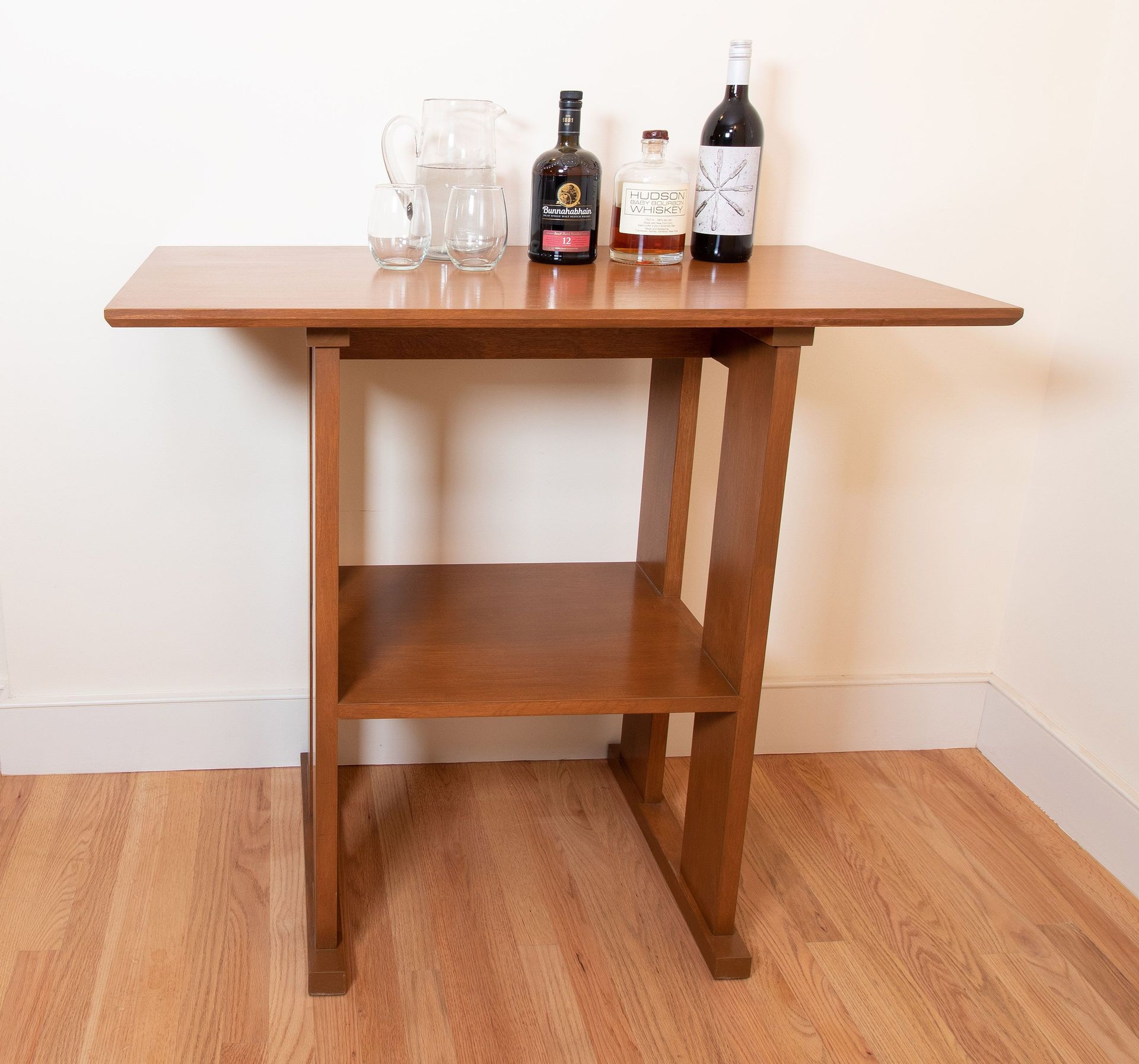 MODERN MAHOGANY BAR/SIDE TABLE 2