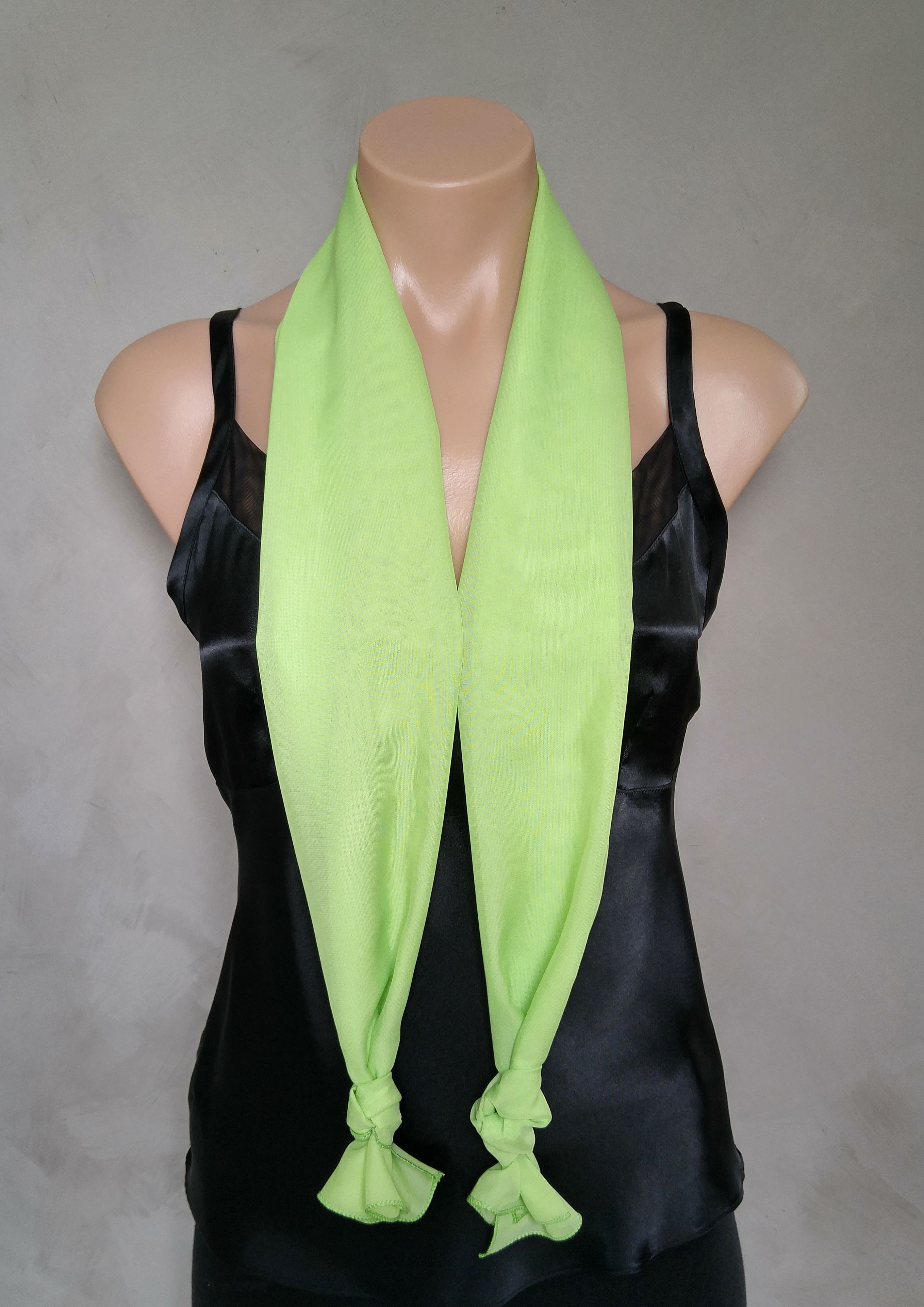Mint Green Chiffon Scarf 4 