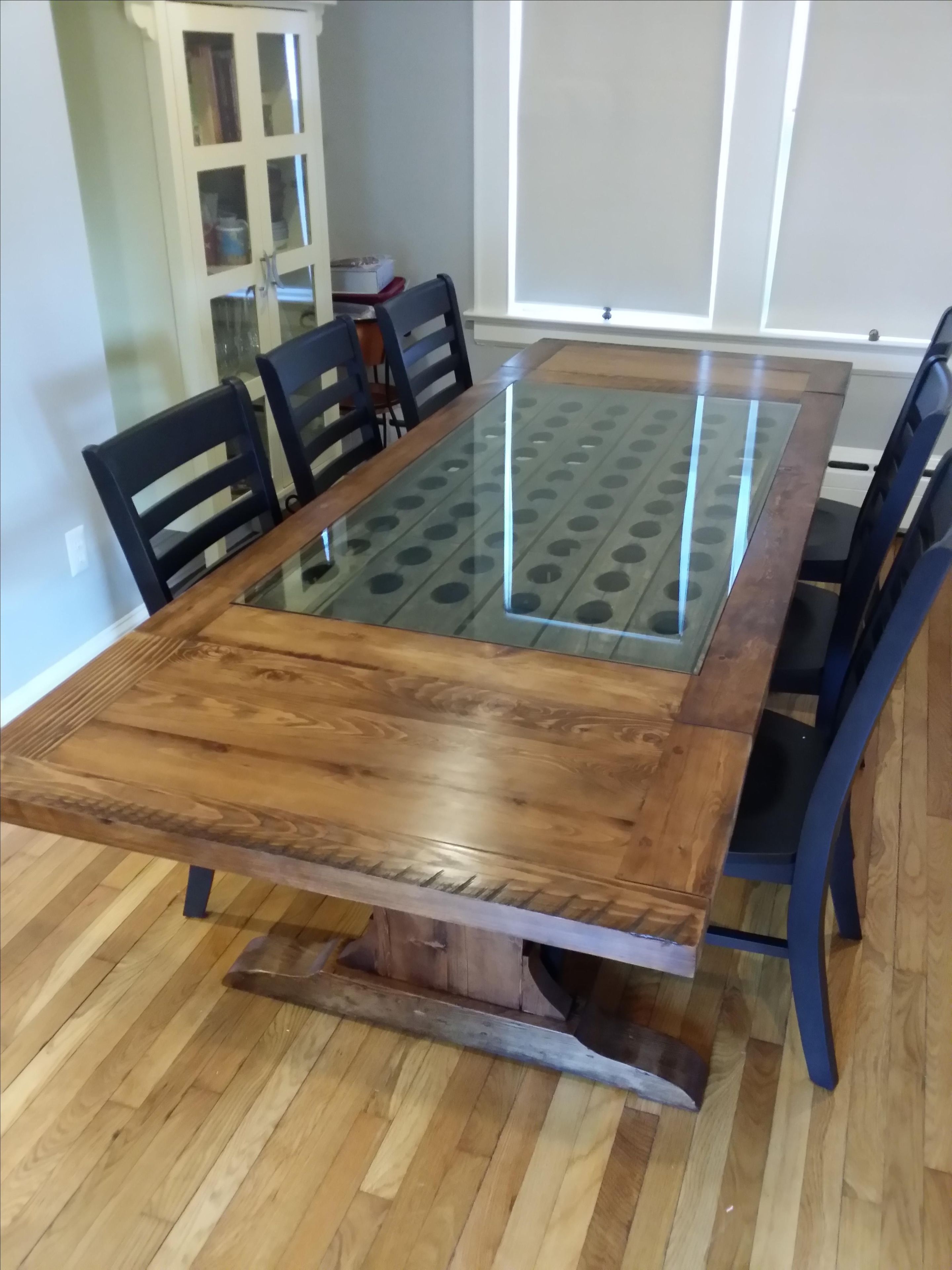Riddling Rack Trestle Table 4
