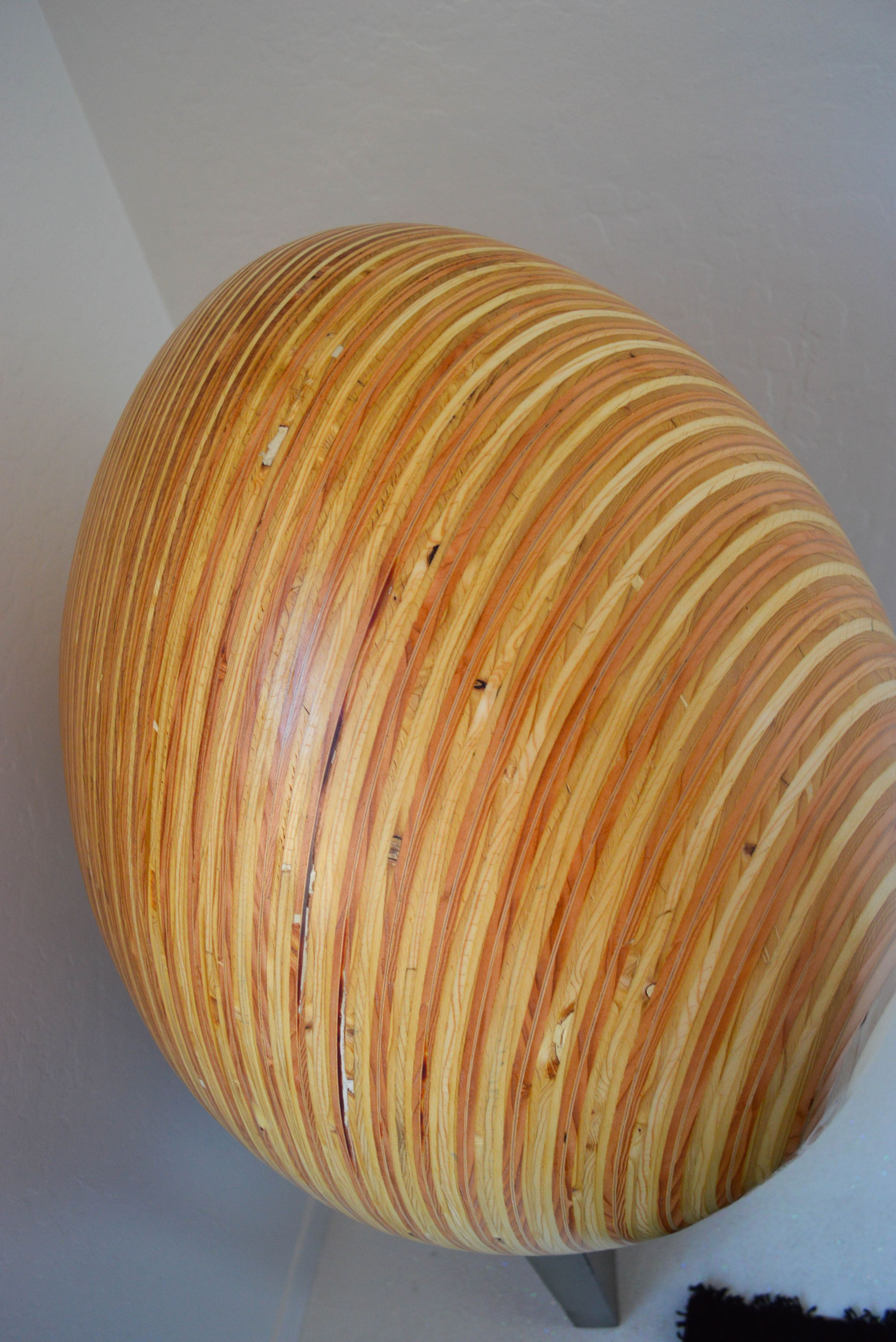 Large Plywood Laminate Egg 2 