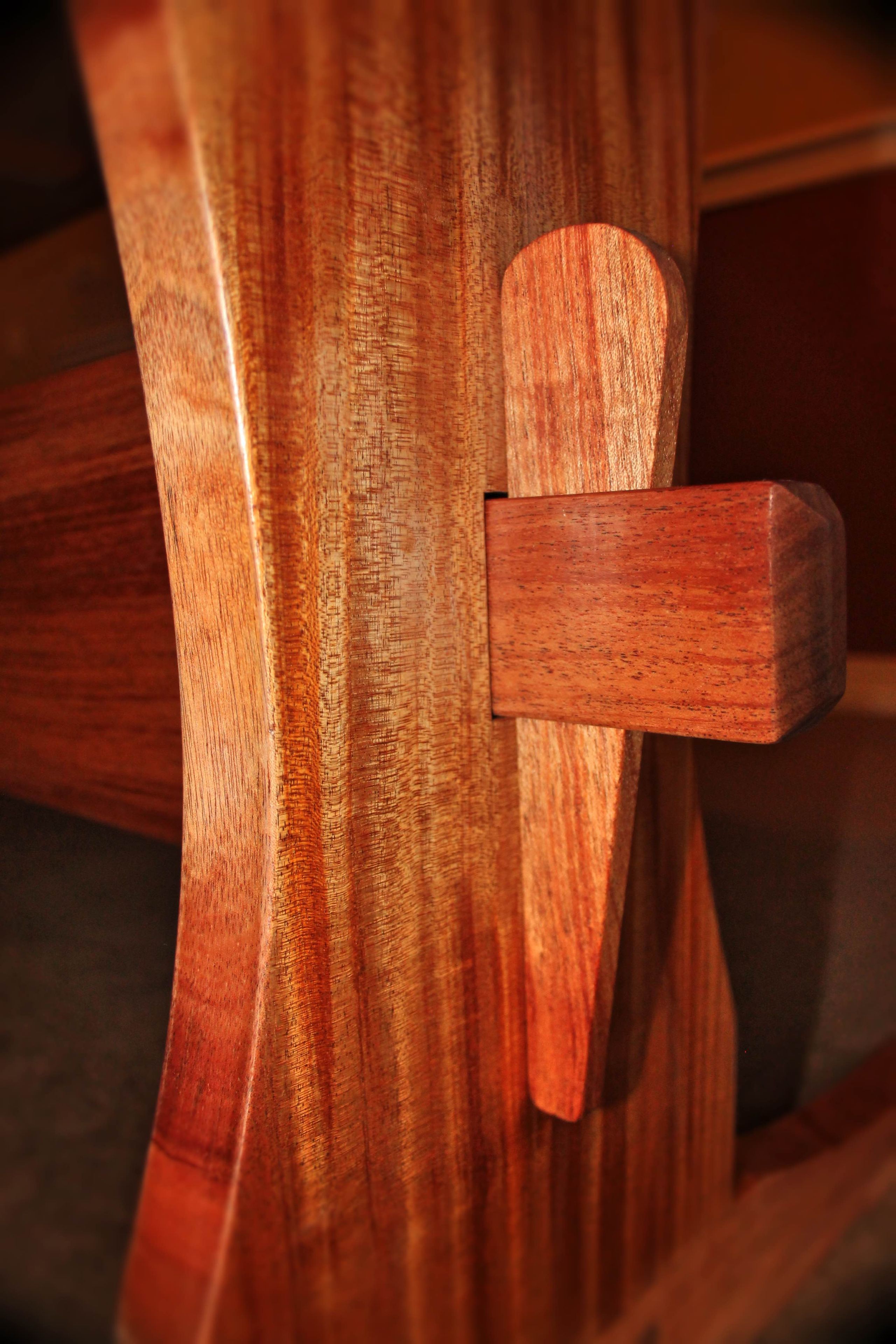 African Mahogany Trestle Table